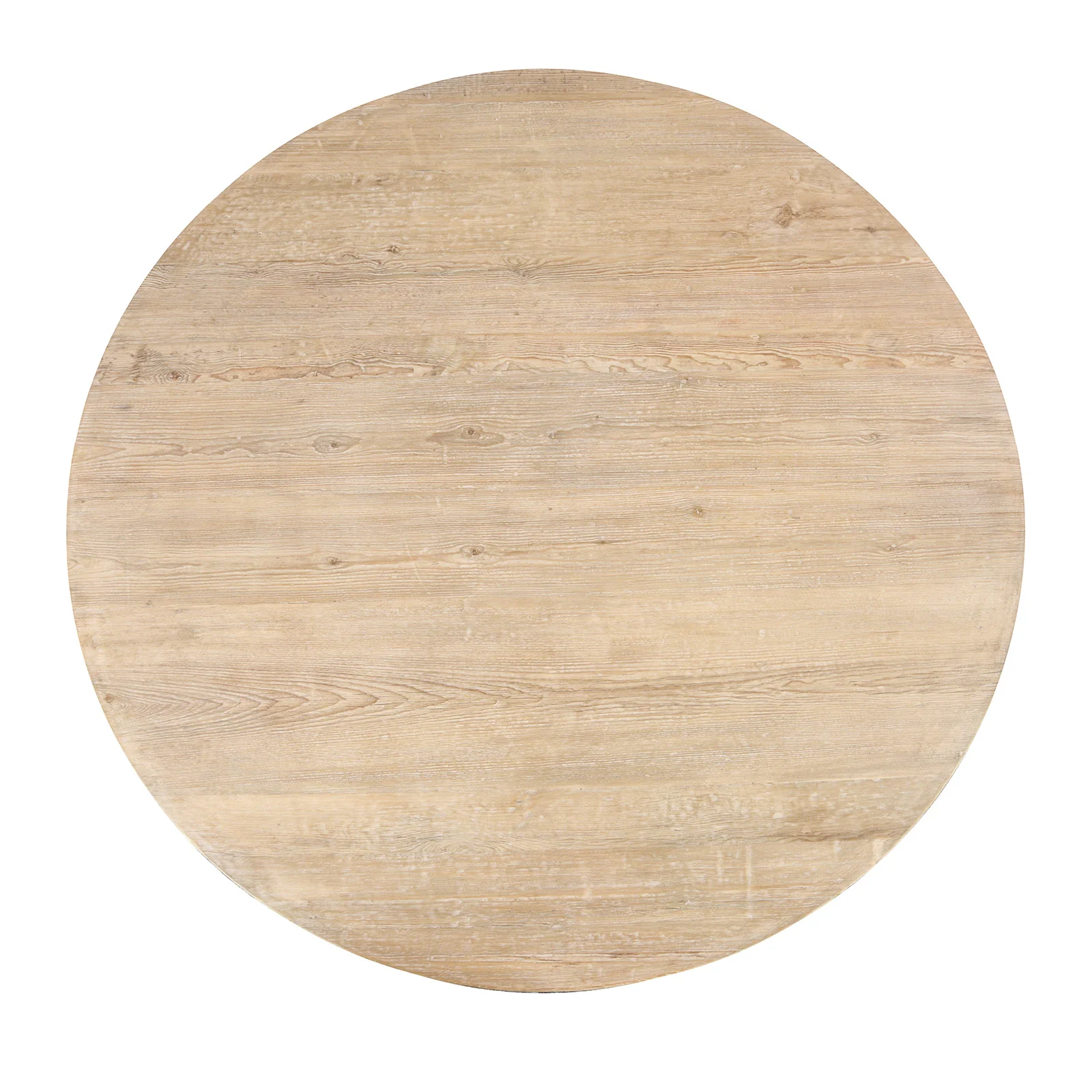 Round Pedestal Dining Table Made From Old Bleached Pine - Image 10