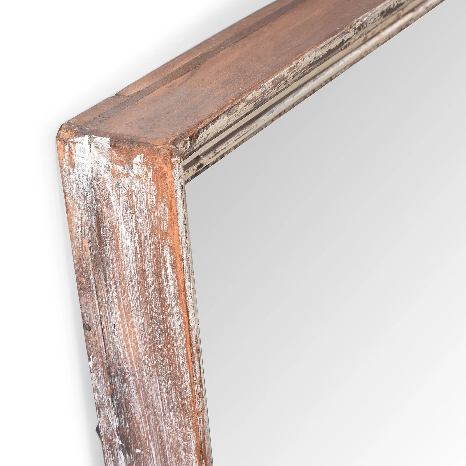 Rustic Cream Painted Indian Mirror (92 x 182 cms) - Image 5