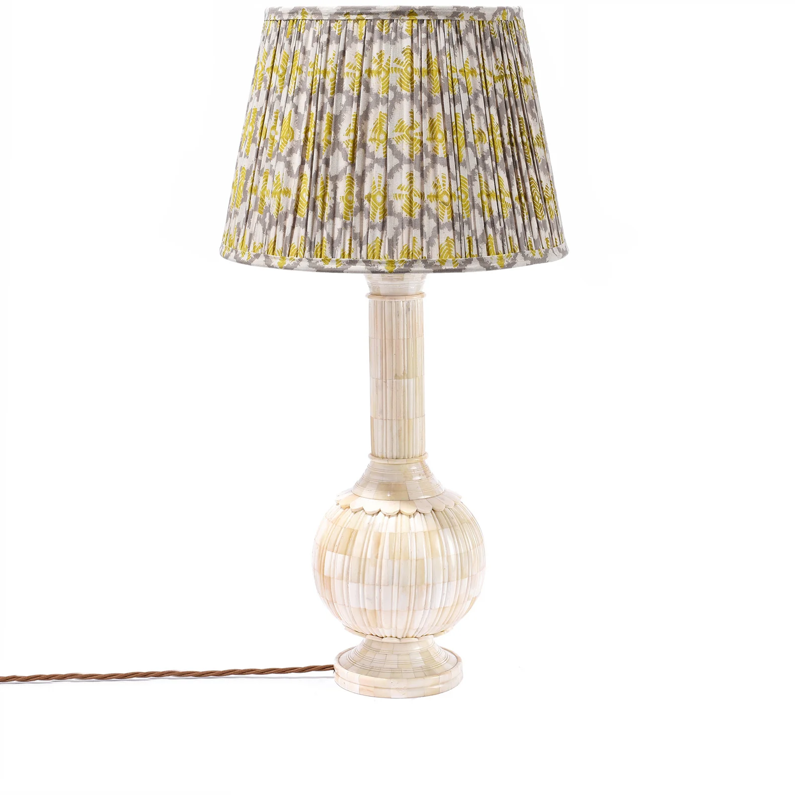 Samarkand Yellow Yoyo Cotton Empire Lampshade - Image 3