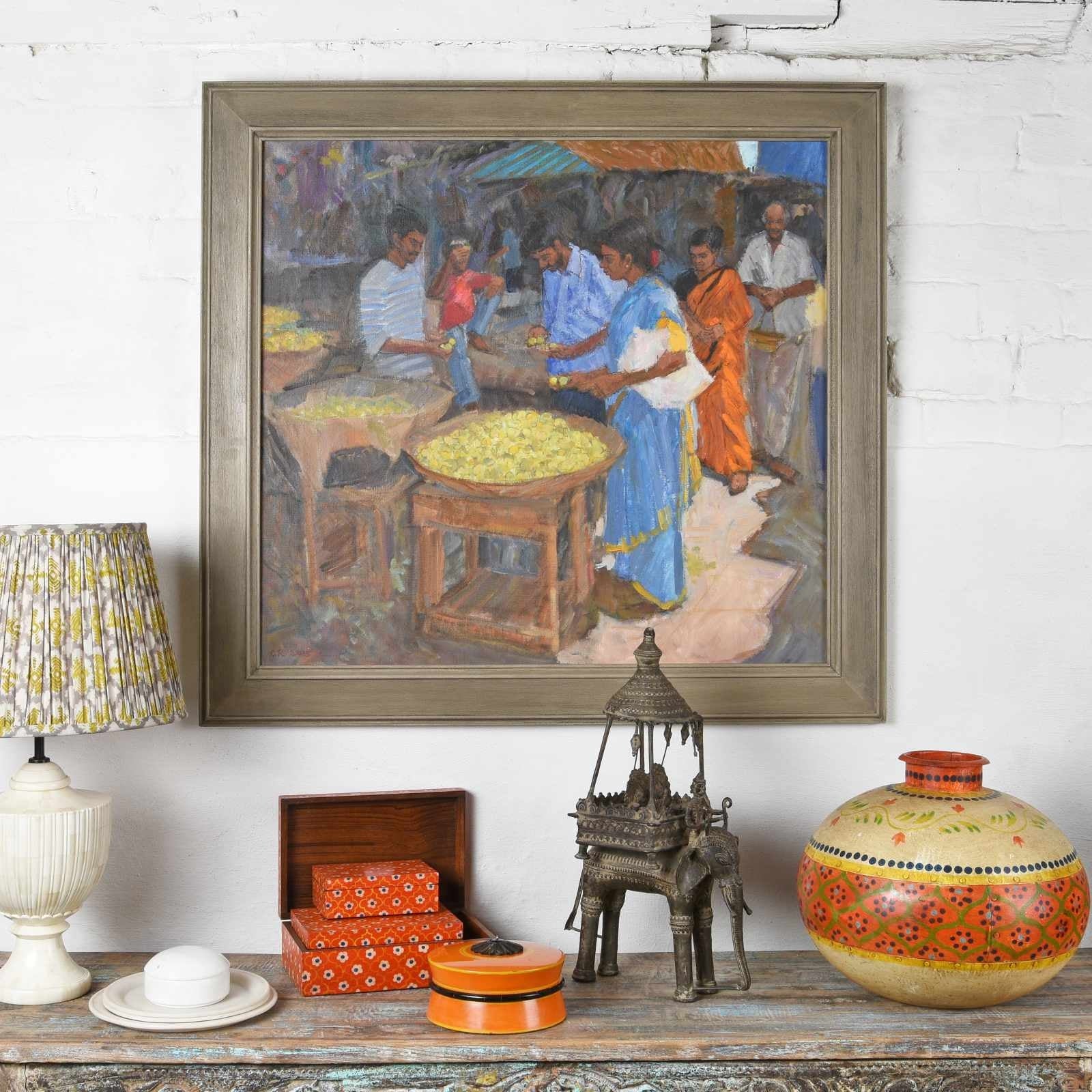 Samarkand Yellow Yoyo Cotton Empire Lampshade - Image 9