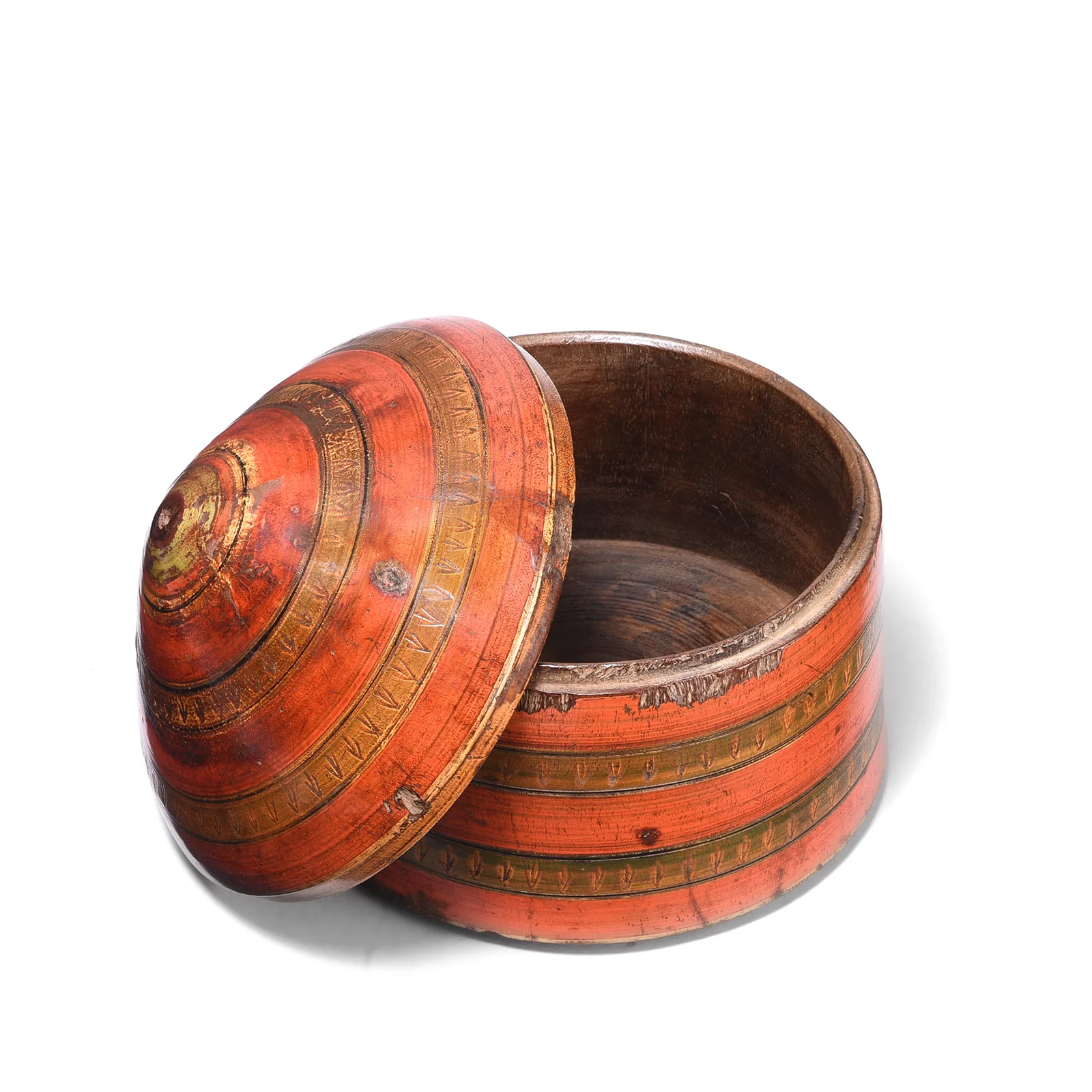 Scratchwork Lacquer Pot From Sindh - 19th Century - Image 2