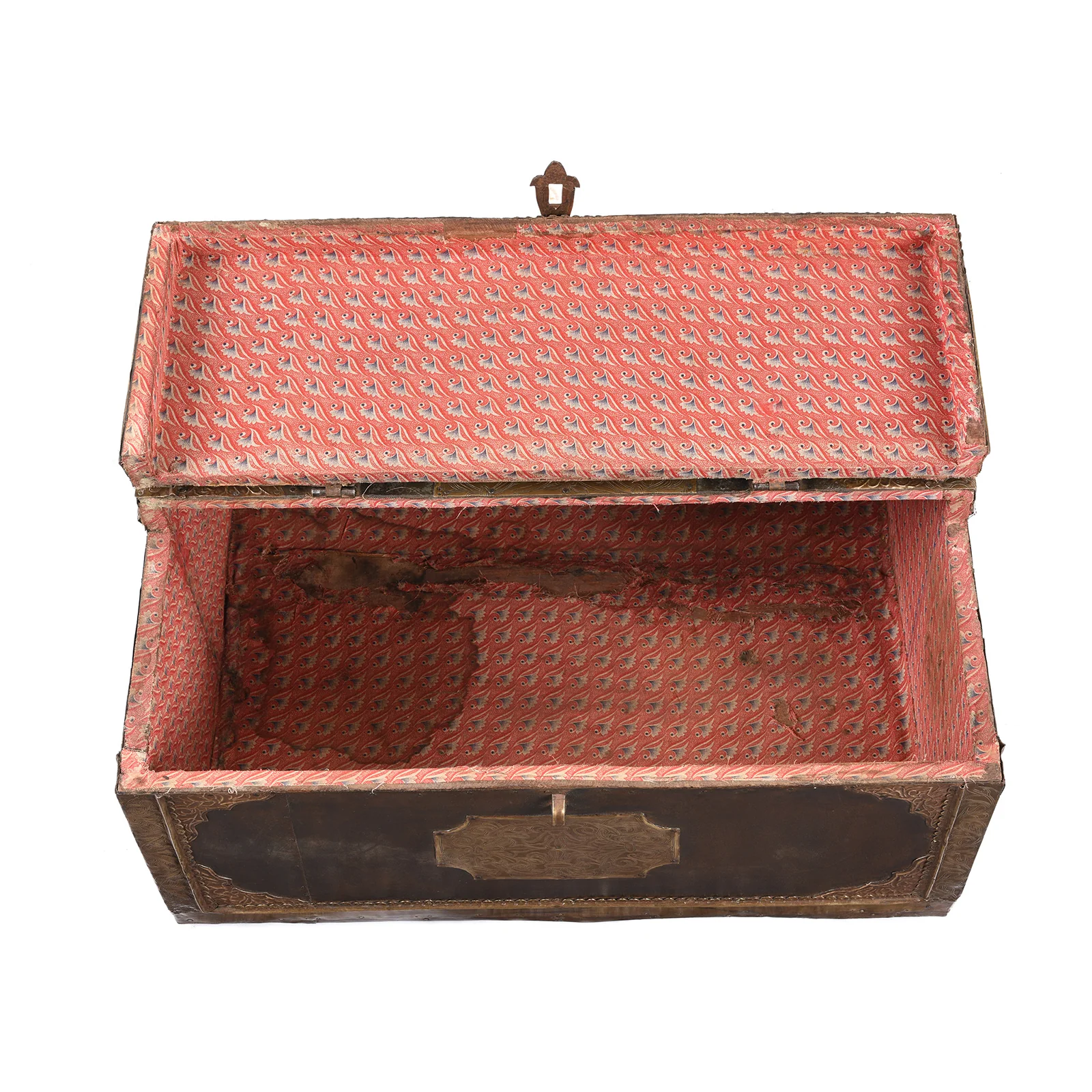 Brass & Iron Trousseau Box From Shekhawati - 19th Century - Image 4