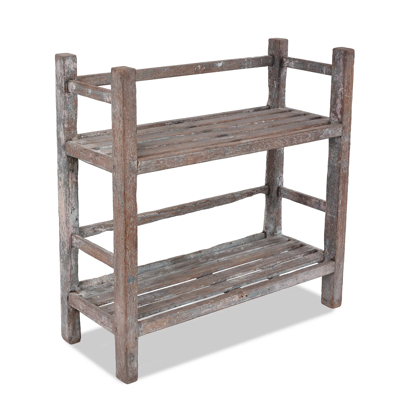 Slatted Teak Shelf From Rajasthan - Ca 1930