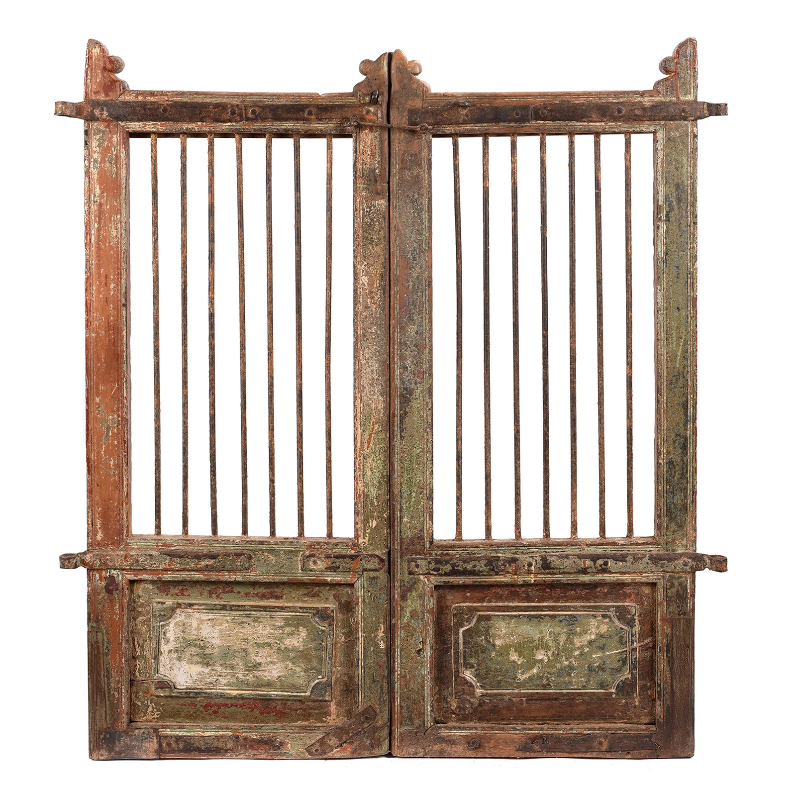Teak Dog Gate From Gujarat - 19th Century