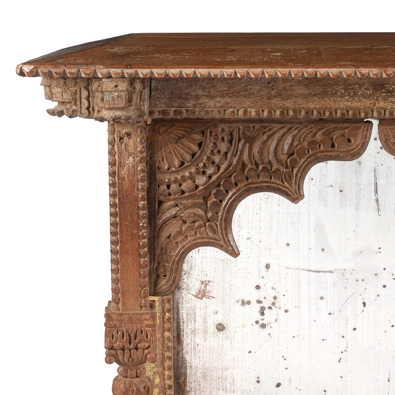 Painted Indian House Shrine Mirror From Kutch - 19thC - Image 2