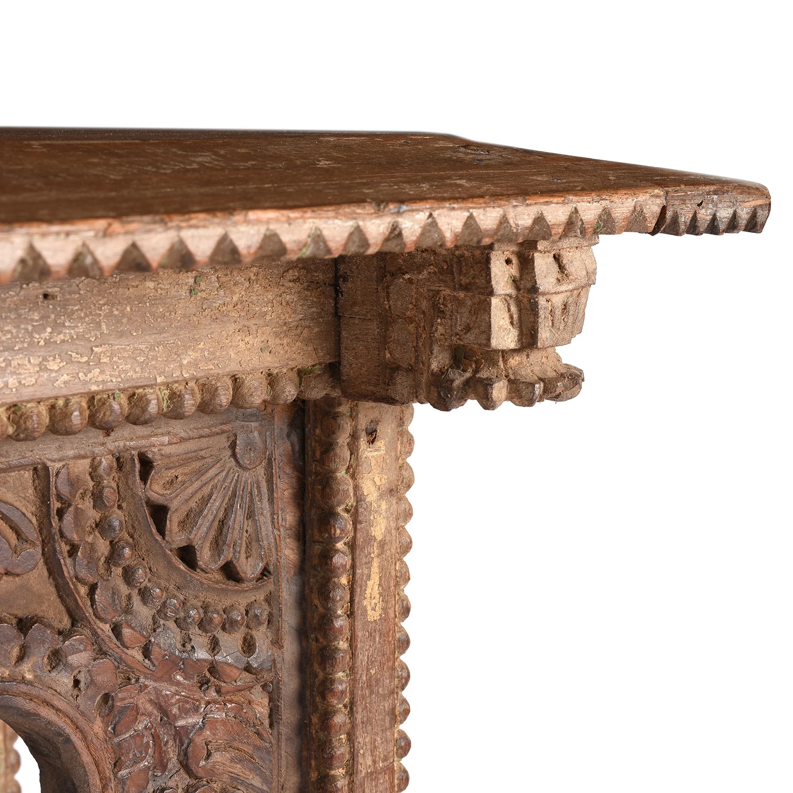 Painted Indian House Shrine Mirror From Kutch - 19thC - Image 7