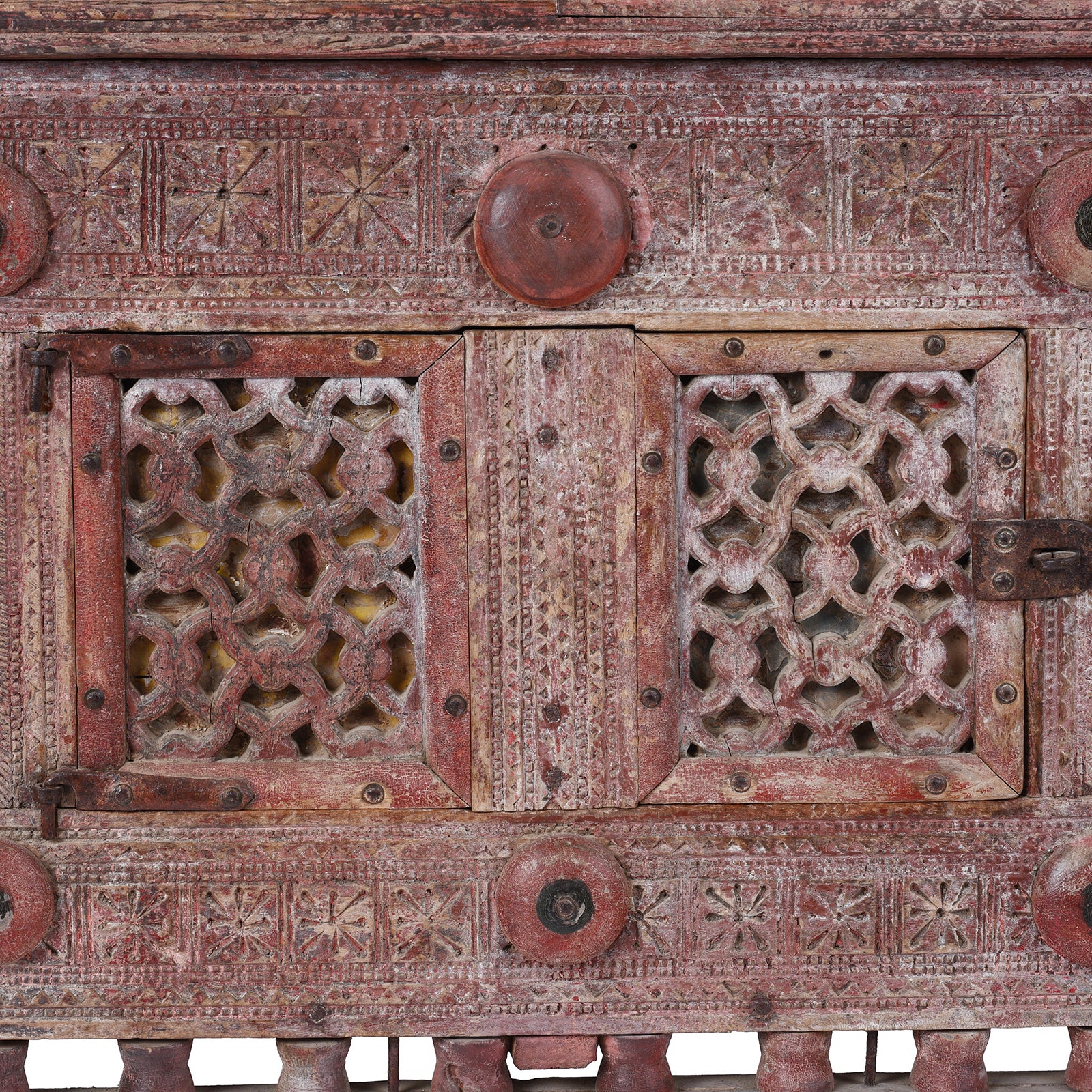 Painted Majus Dowry Chest From Gujarat - 19th Century - Image 6