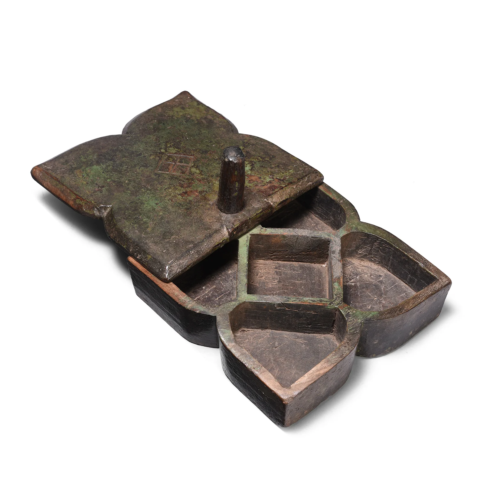 Teak Masala Box From Rajasthan - Ca 1900 - Image 4