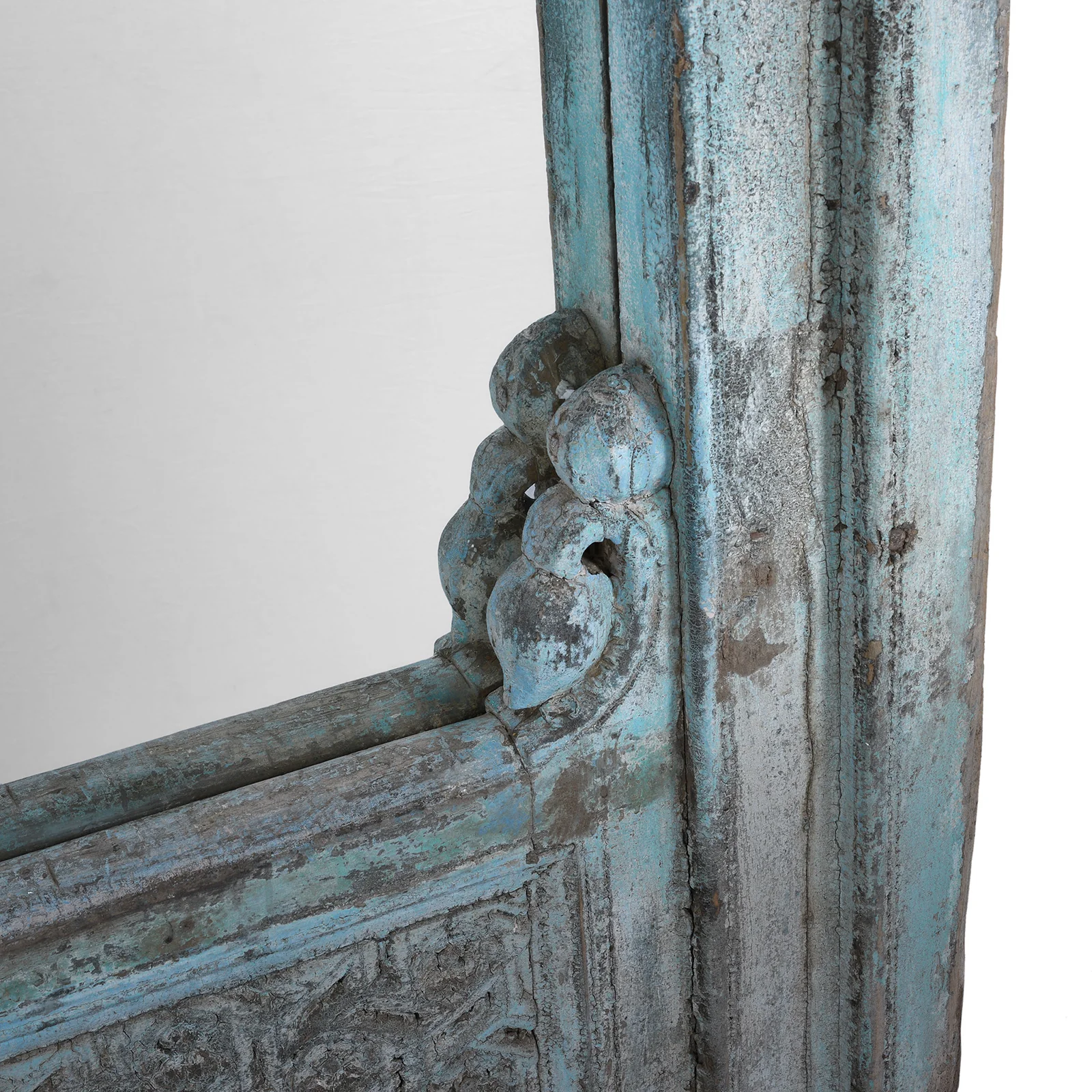 Painted Mirror Made From An Old Teak Window - 19th Century - Image 7