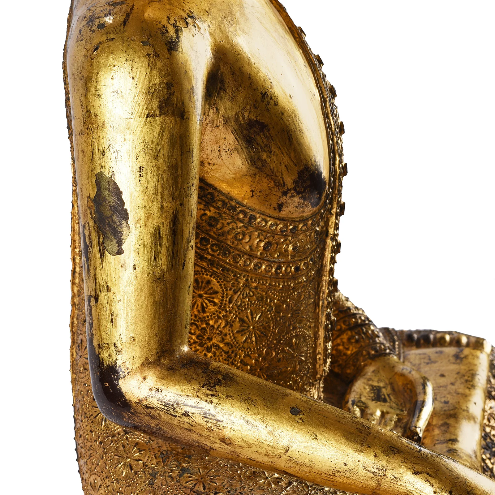 Large Thai Gilt Rattanakosin Sitting Buddha Statue - 19th Century - Image 12