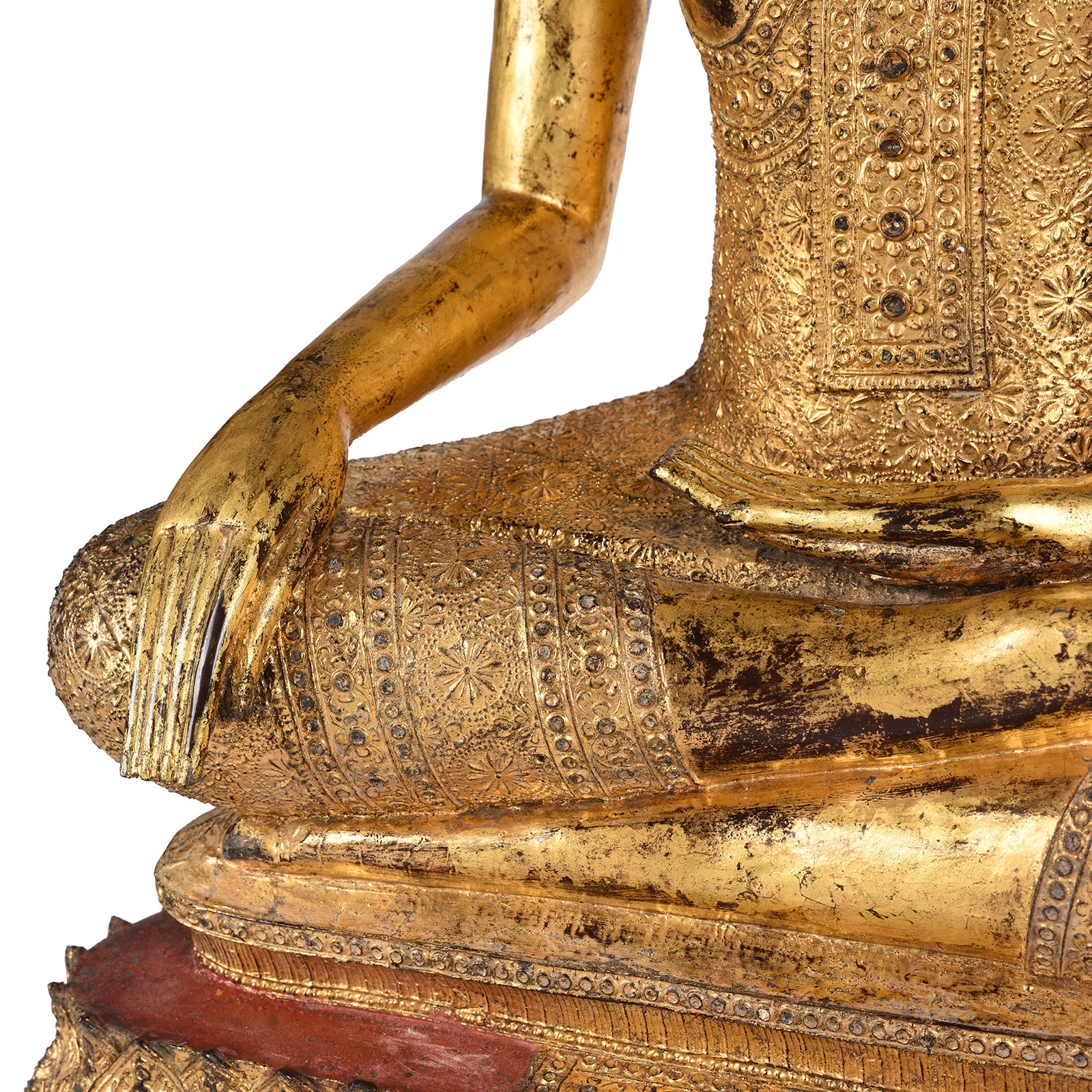 Large Thai Gilt Rattanakosin Sitting Buddha Statue - 19th Century - Image 13