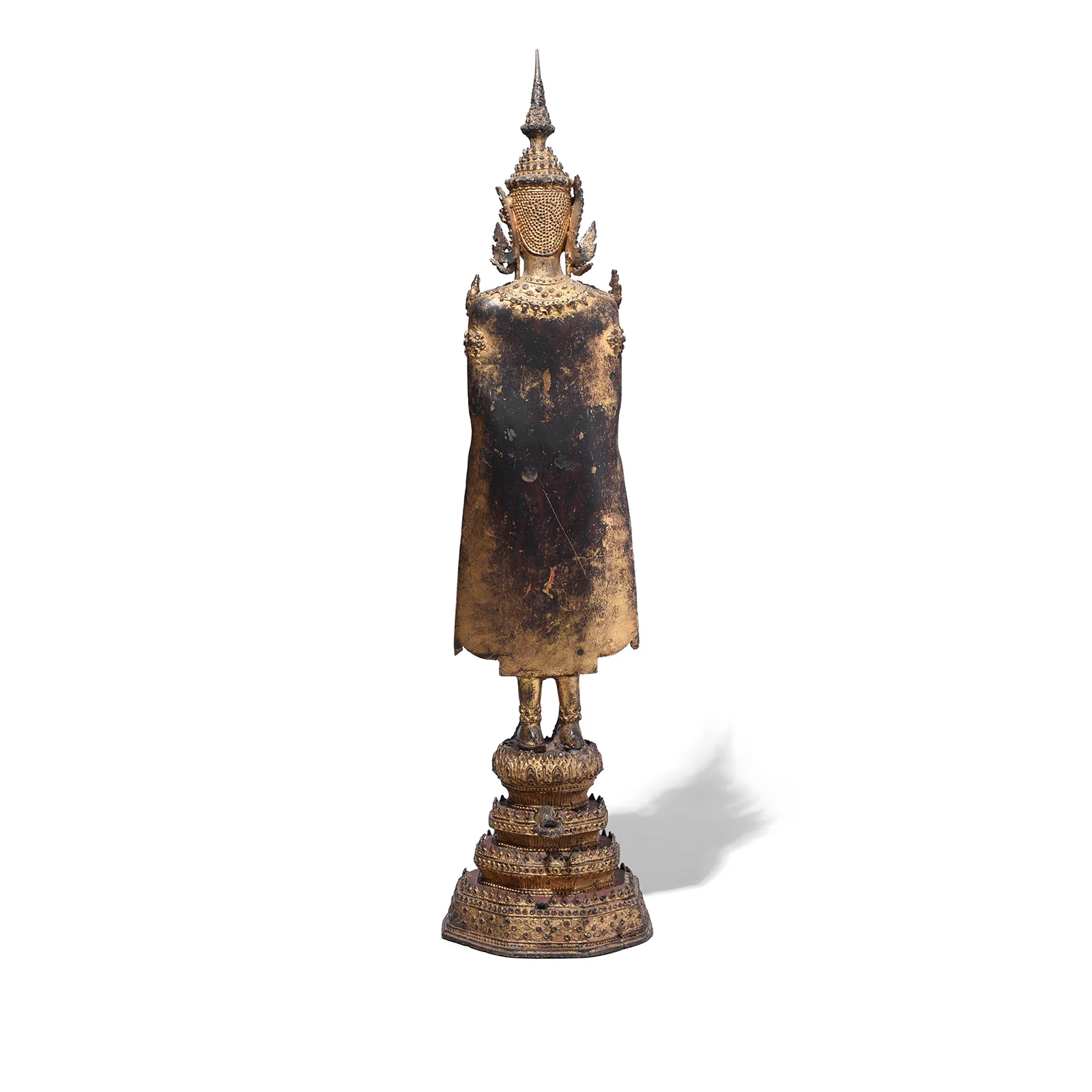 Gilt Thai Standing Buddha - Rattanakosin Era - 19th Century - Image 8