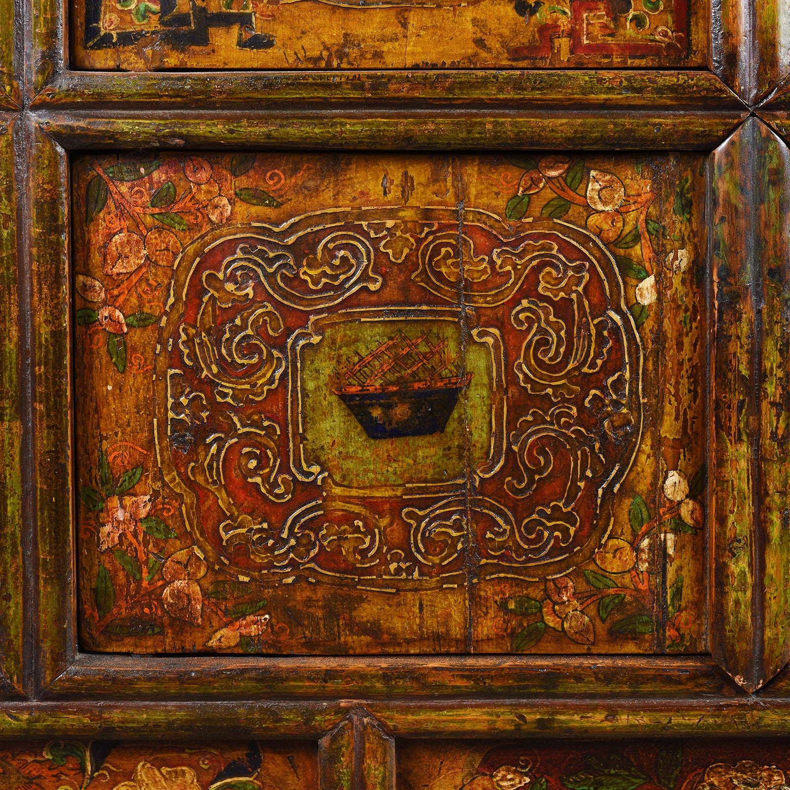 Tibetan Painted Altar Cabinet -  Ca 1900 - Image 8