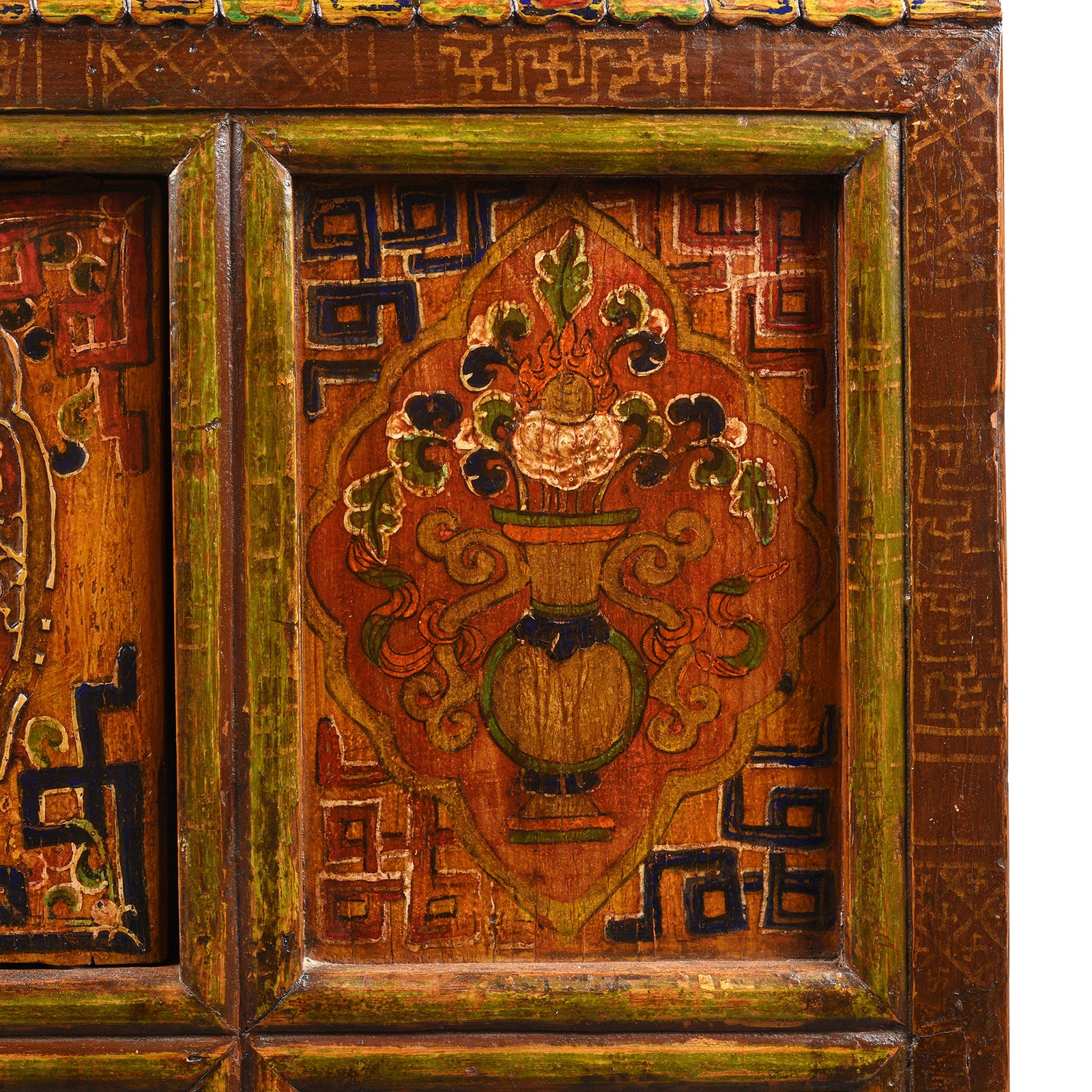 Tibetan Painted Altar Cabinet -  Ca 1900 - Image 9