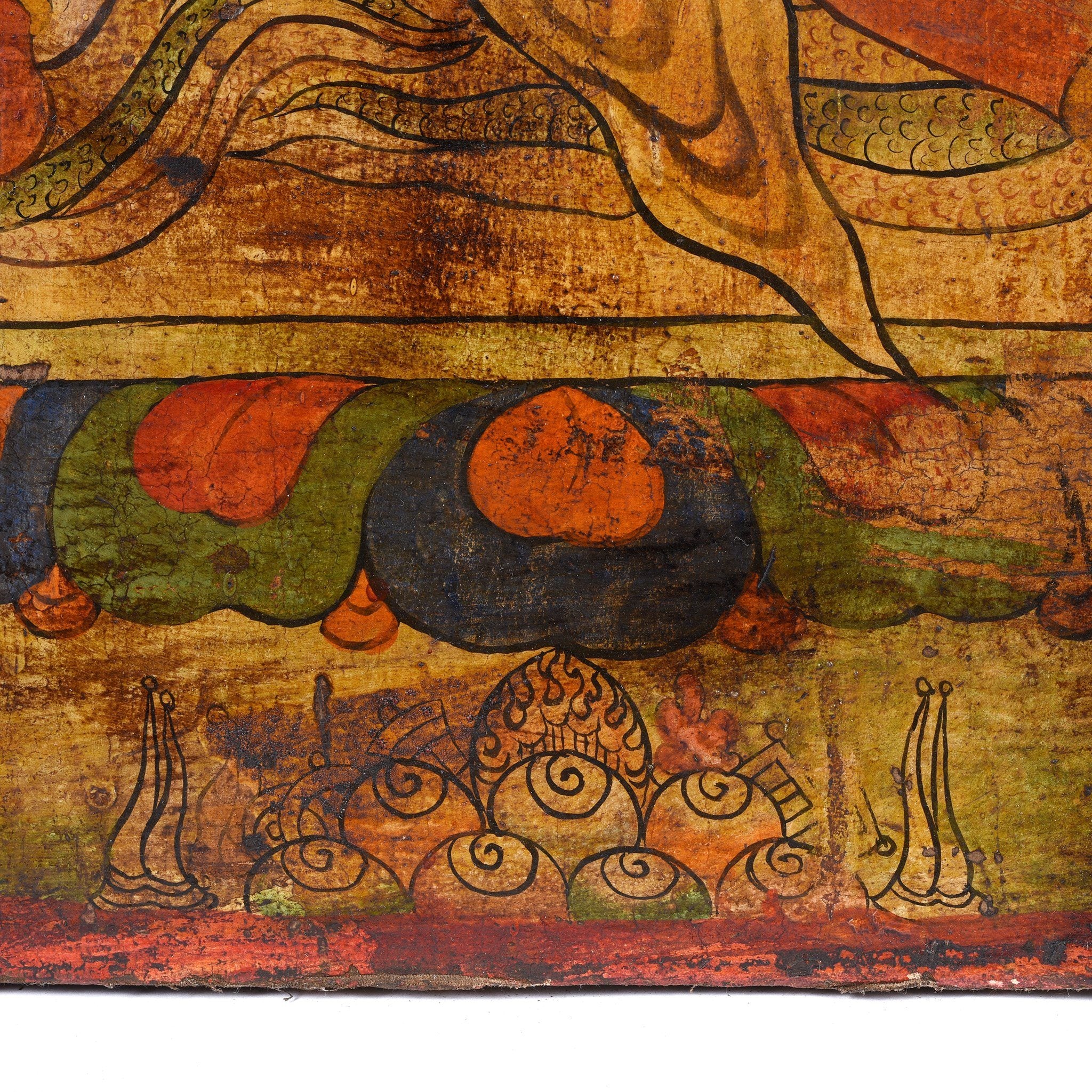 Tibetan Painted Panel of Hayagriva - Ca 50 Years Old - Image 3