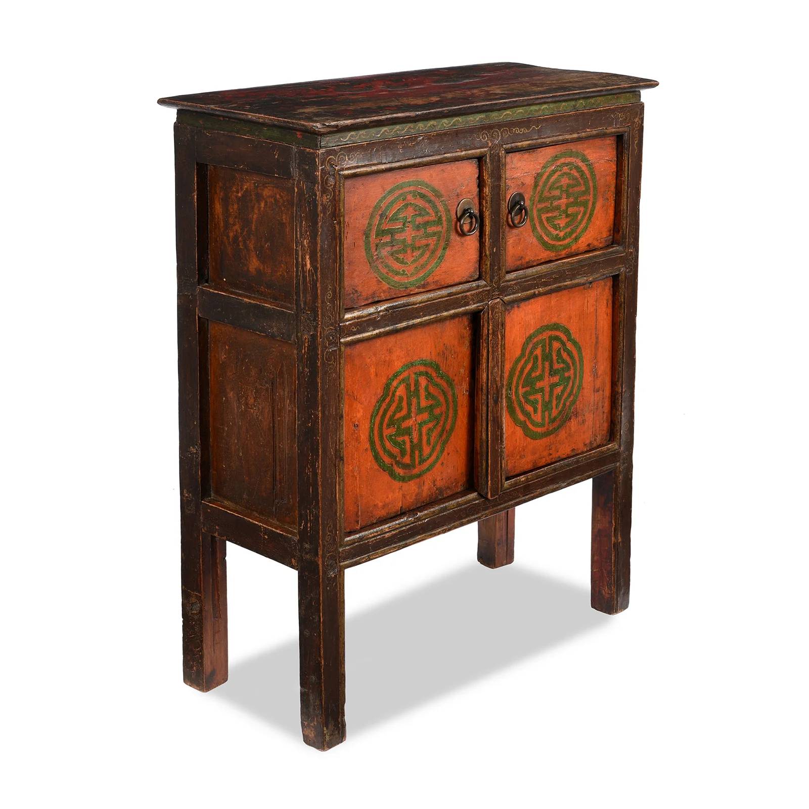 Painted Tibetan Chagam Cabinet -19th Century - Image 3