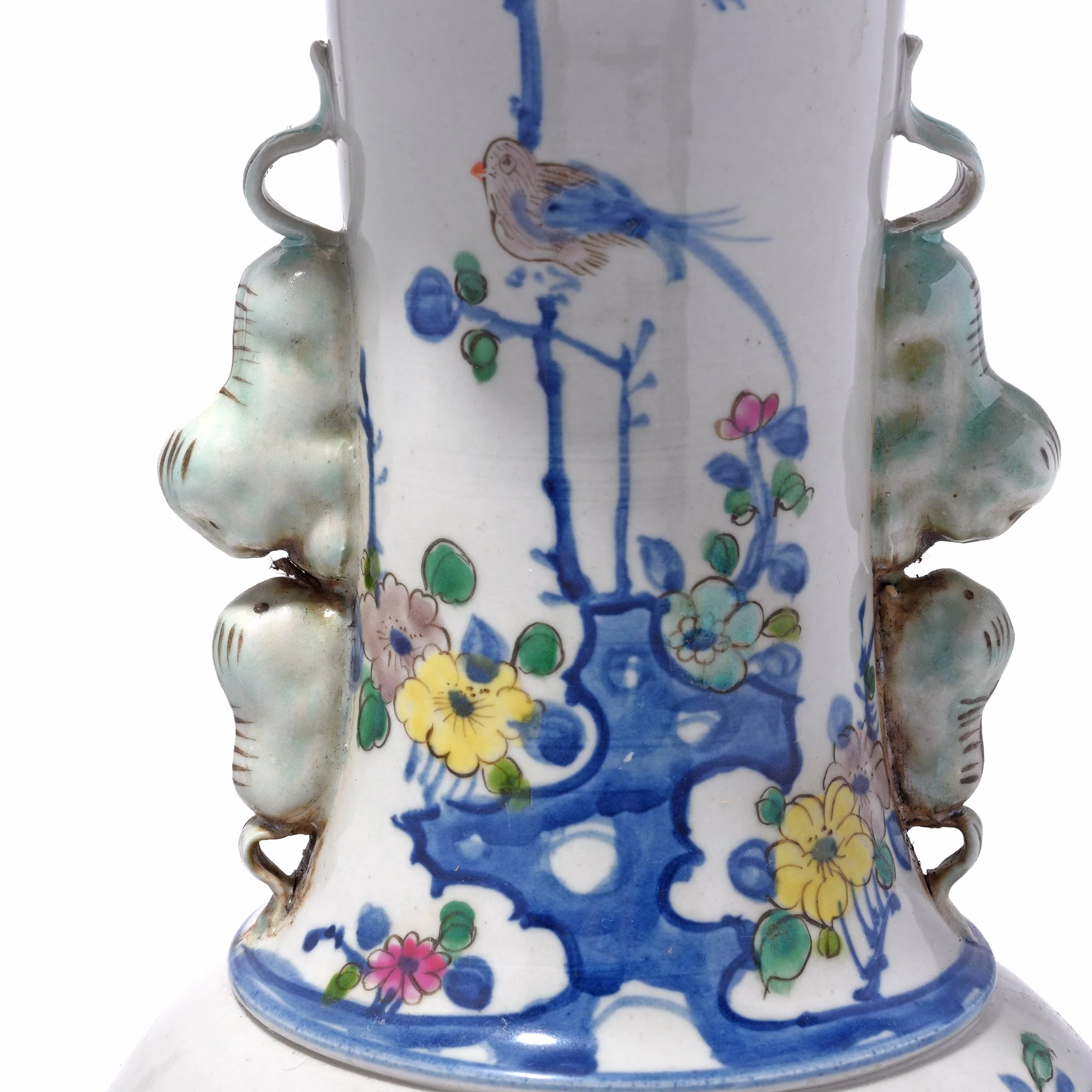 Transitional Wucai Porcelain Liuyeping Vase - Image 6
