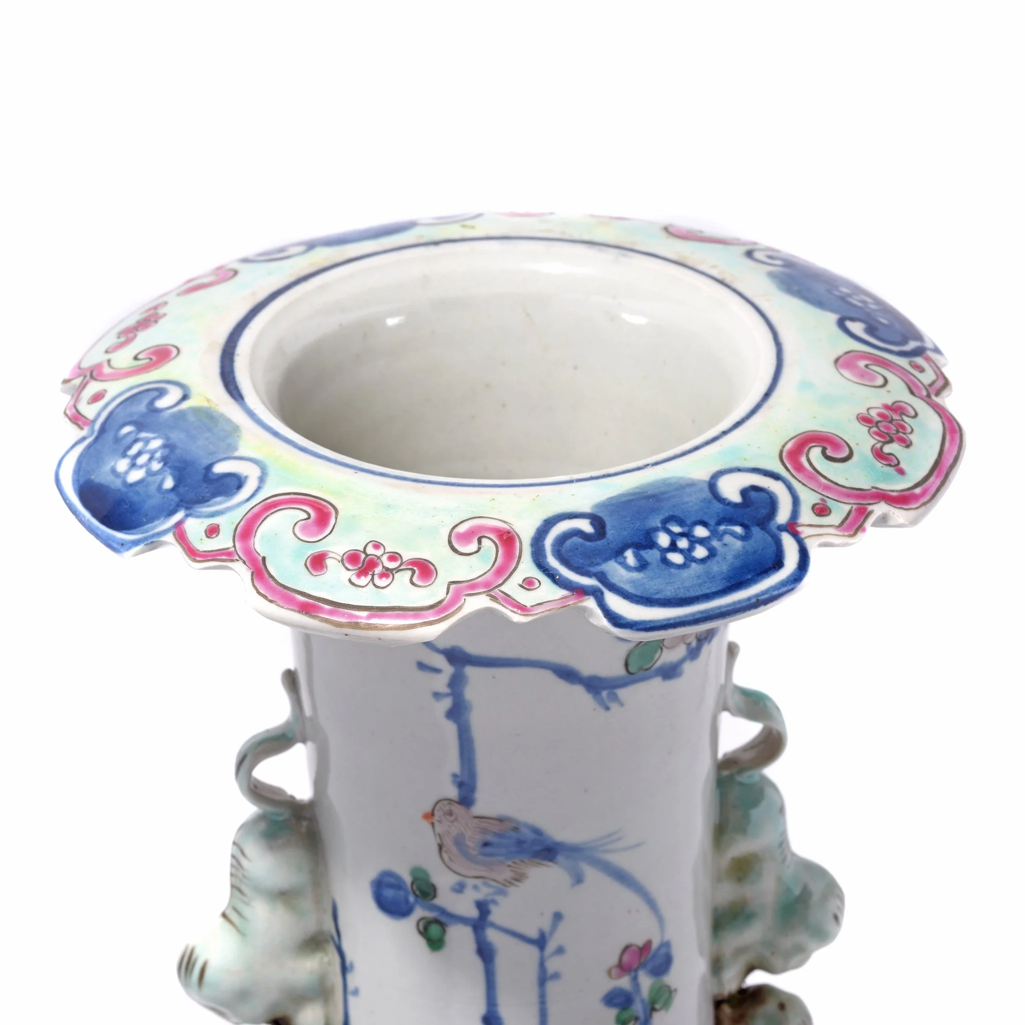Transitional Wucai Porcelain Liuyeping Vase - Image 8