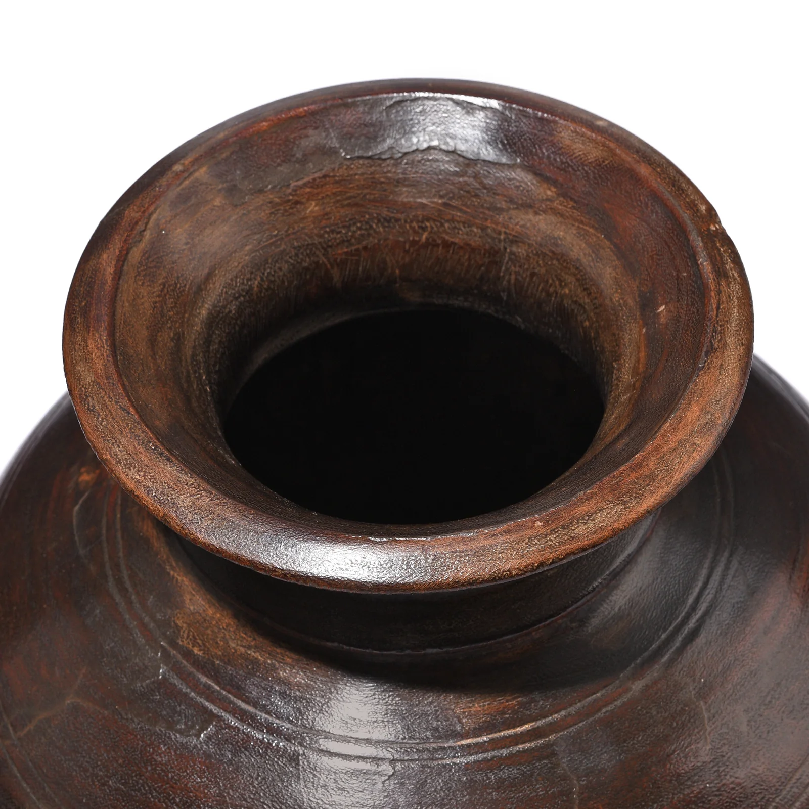 Turned Cedar Pot From Kullu - Ca 1940's - Image 2