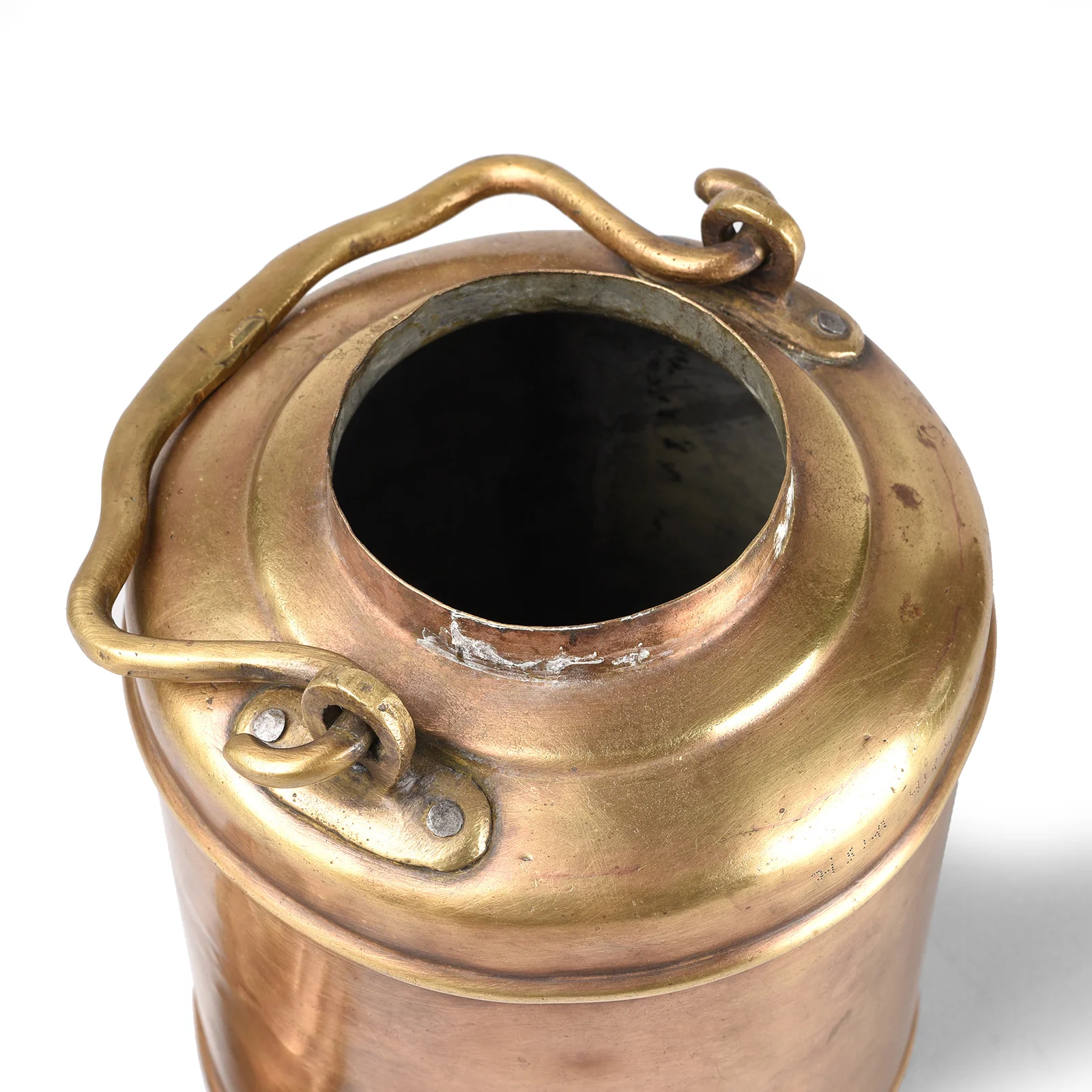 Vintage Brass Ghee Pot From Mumbai - Ca 1940 - Image 3