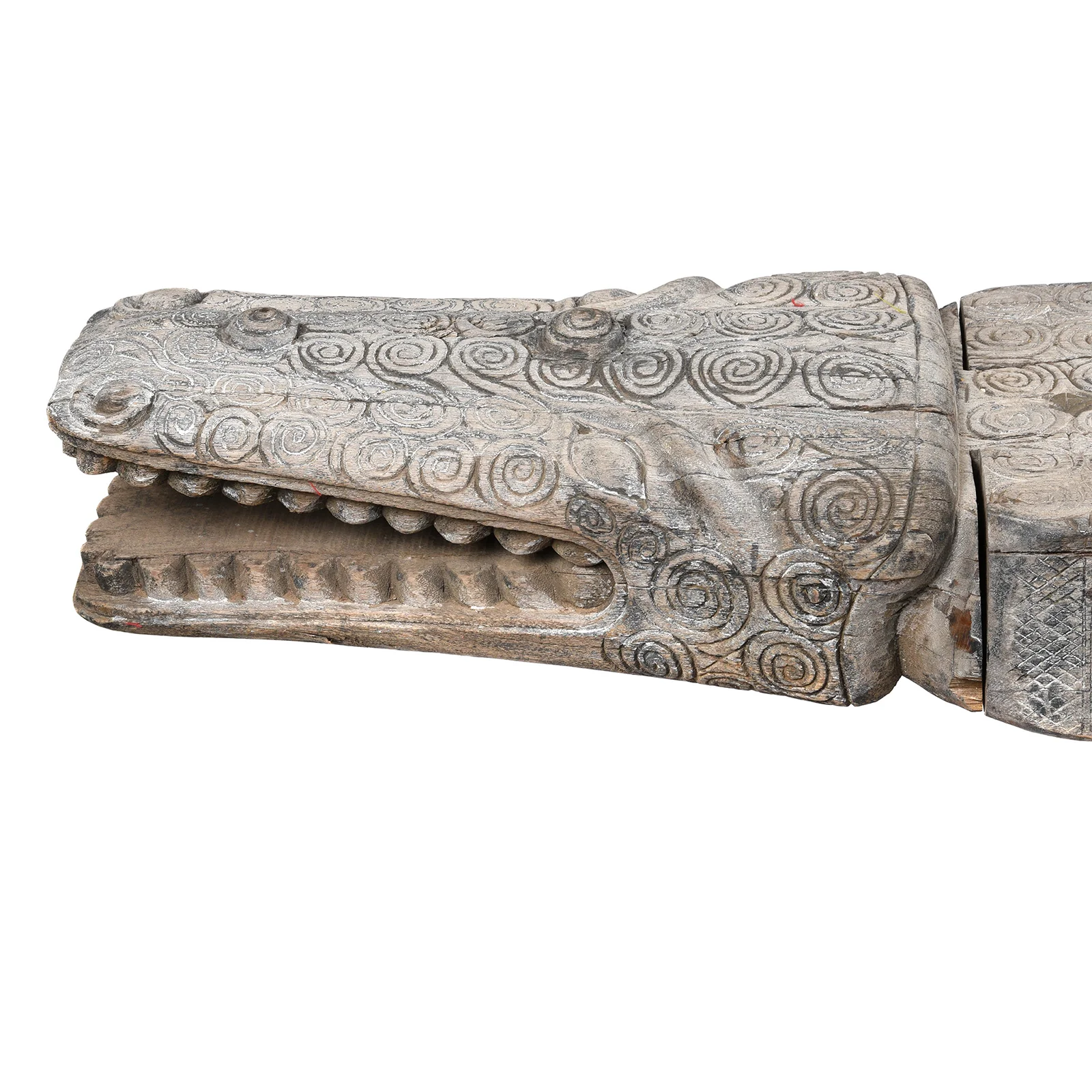 Vintage Crocodile Bench From Kerala - Image 6