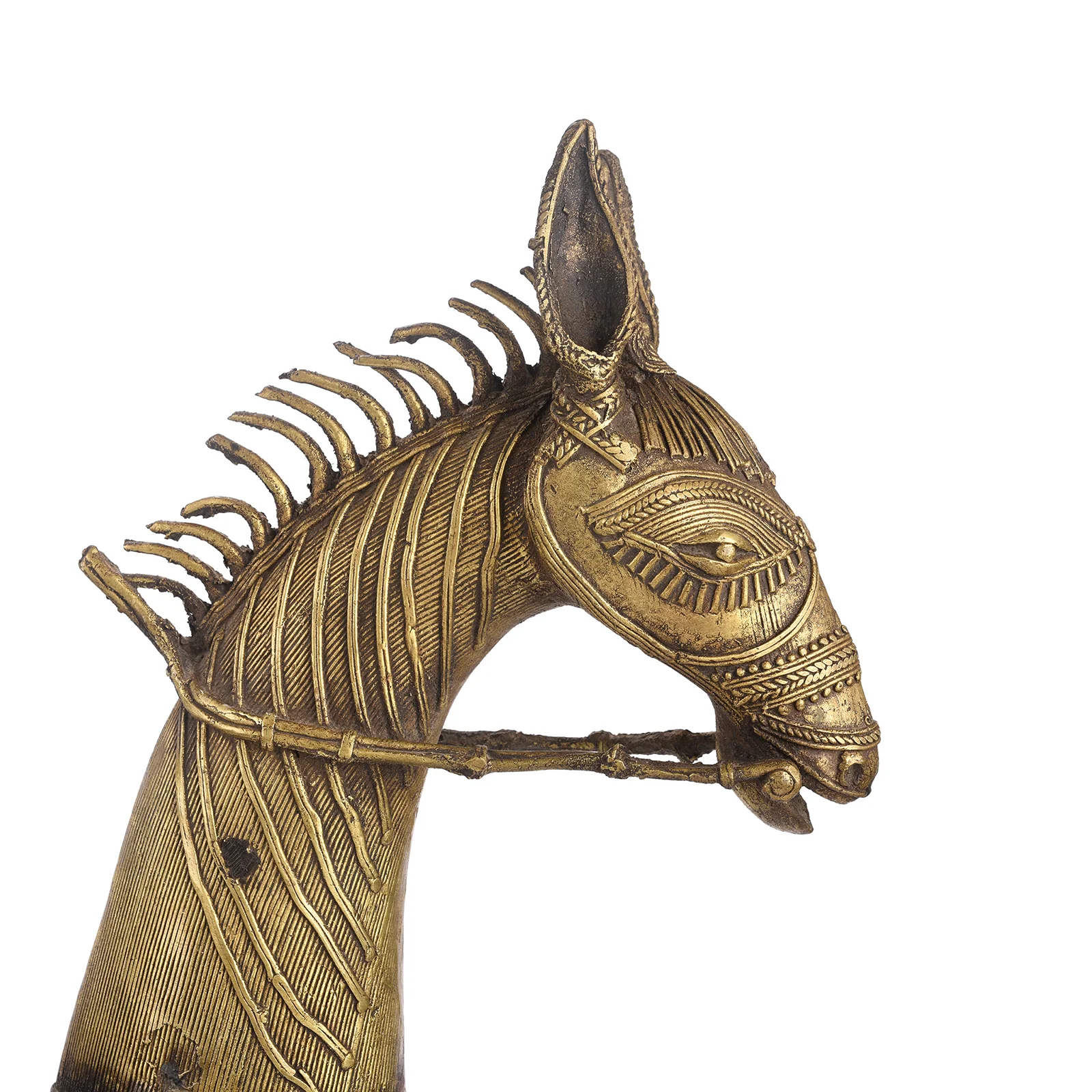 Vintage Dhokra Tribal Brass Tribal Horse - Ca 1960 - Image 5