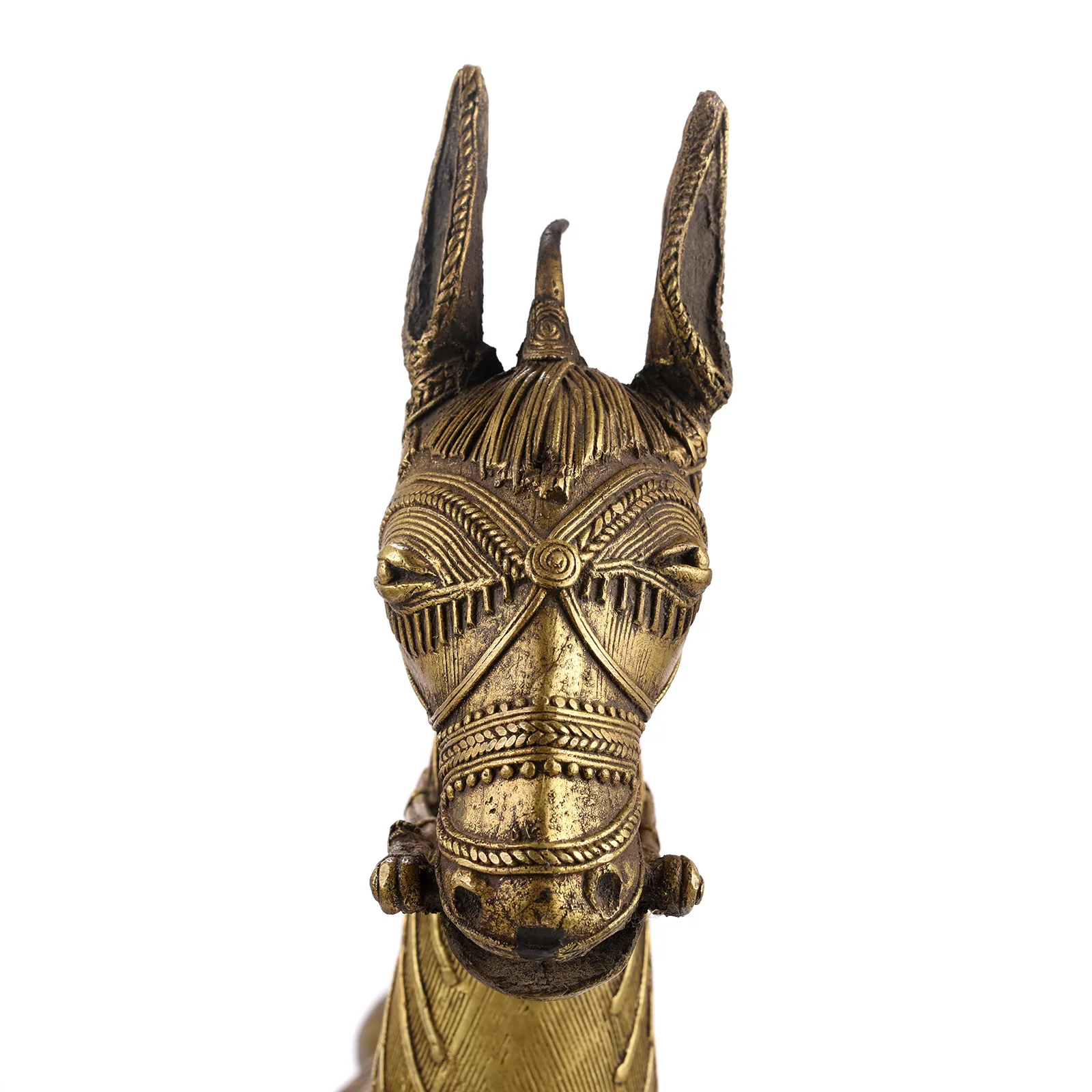 Vintage Dhokra Tribal Brass Tribal Horse - Ca 1960 - Image 7