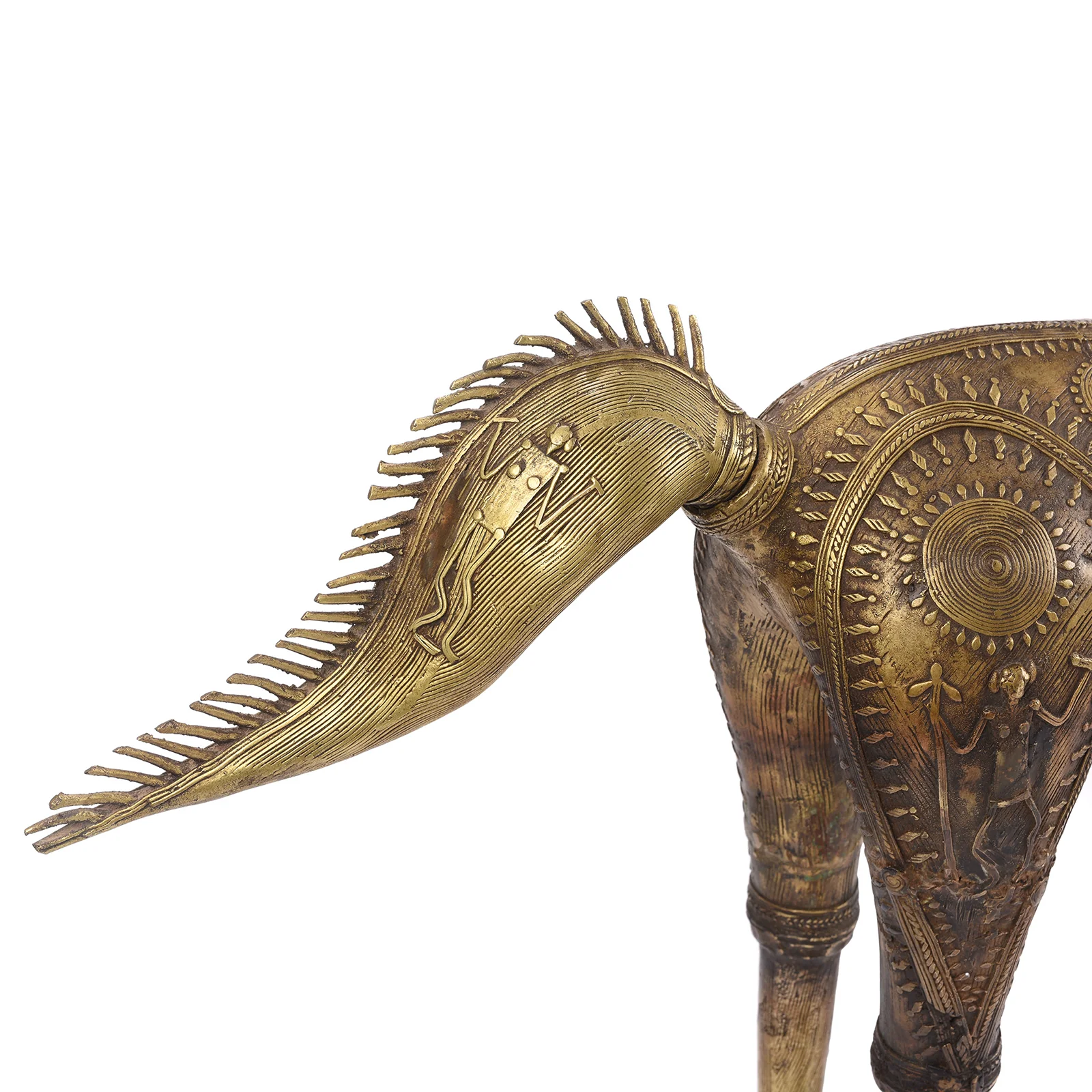 Vintage Dhokra Tribal Brass Tribal Horse - Ca 1960 - Image 9