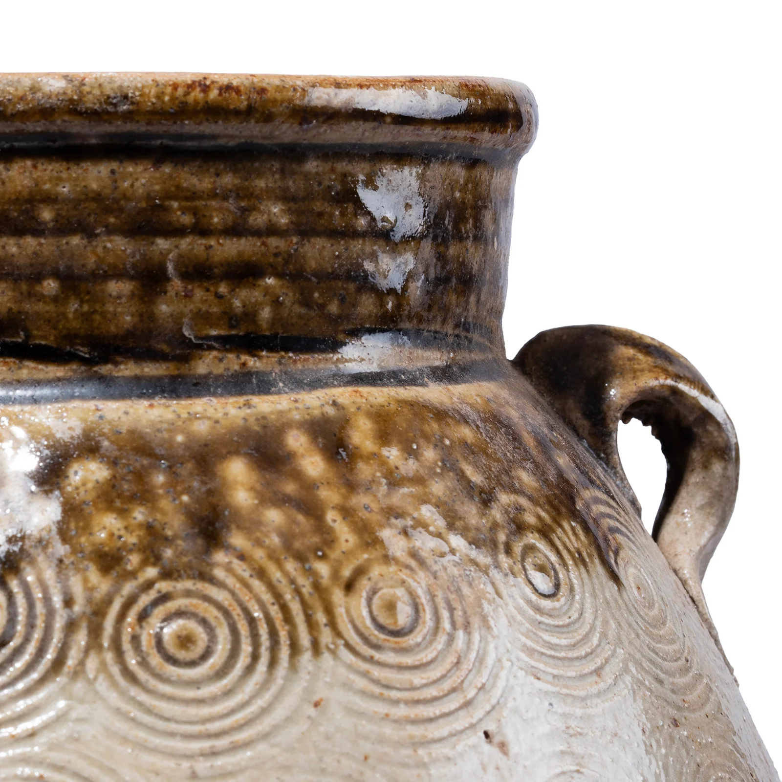 Vintage Glazed Earthenware Jar From Yunnan - Image 4