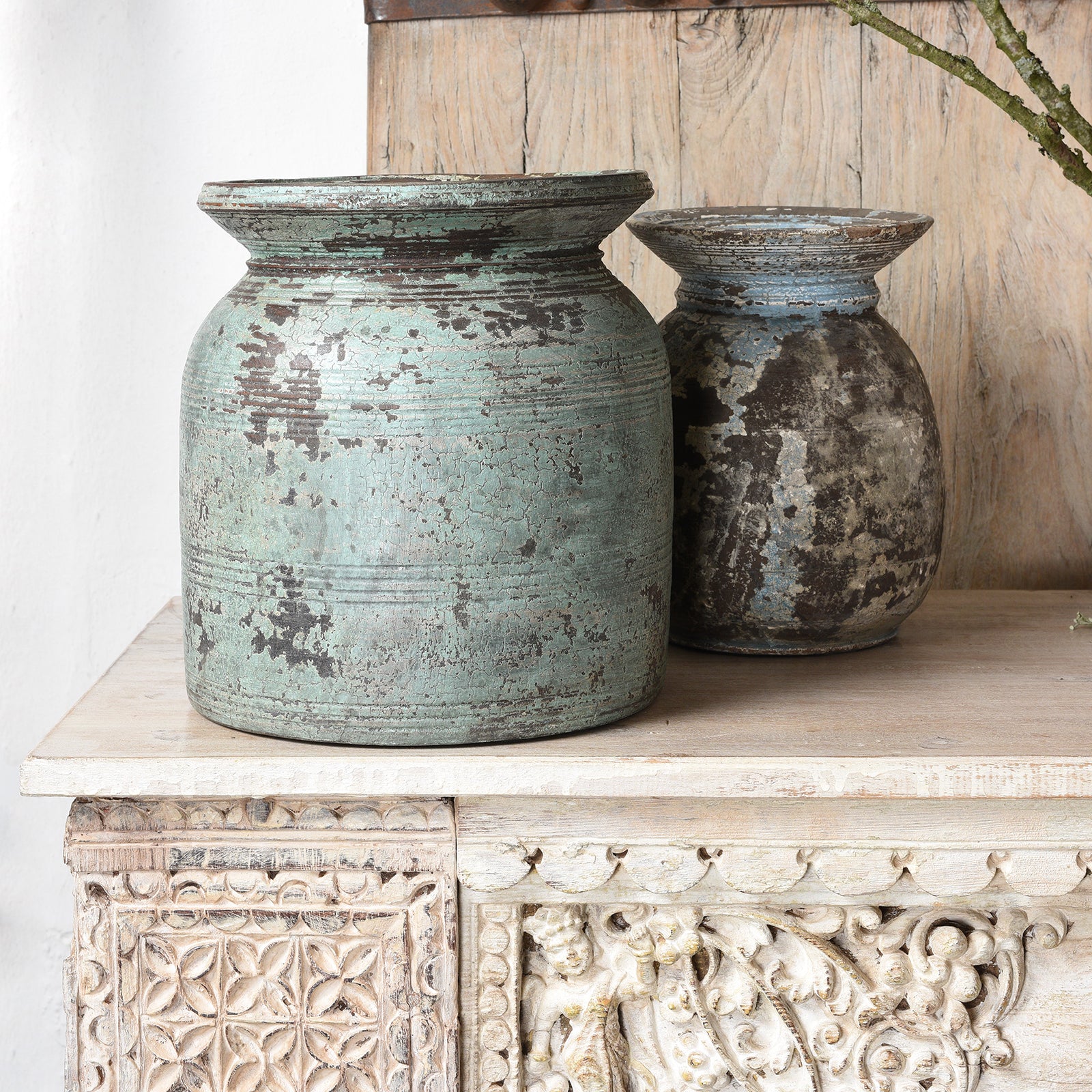 Vintage Painted Pot From Kullu - 1950's - Image 3