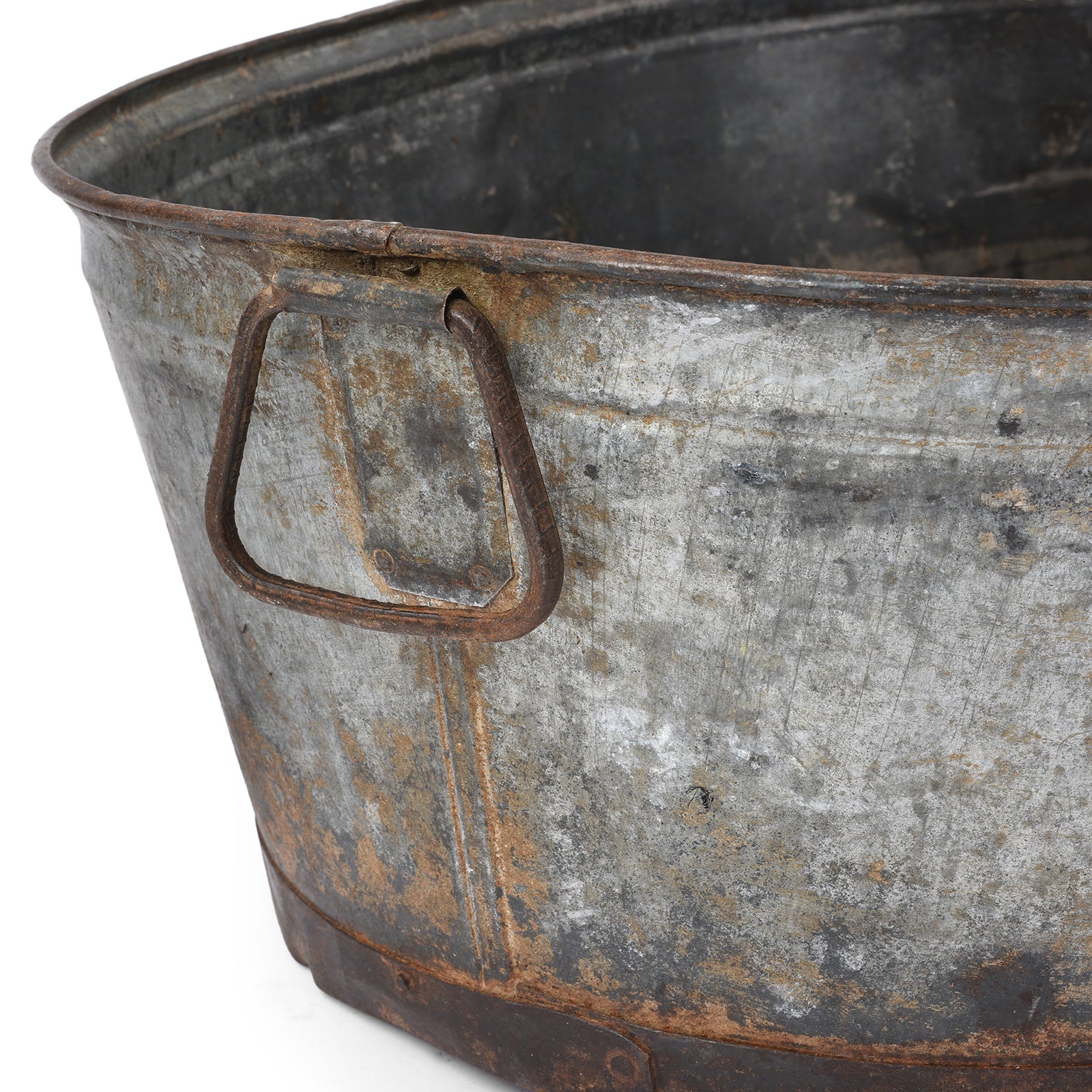 Vintage Galvanised Indian Planter - Ca 1950 - Image 3