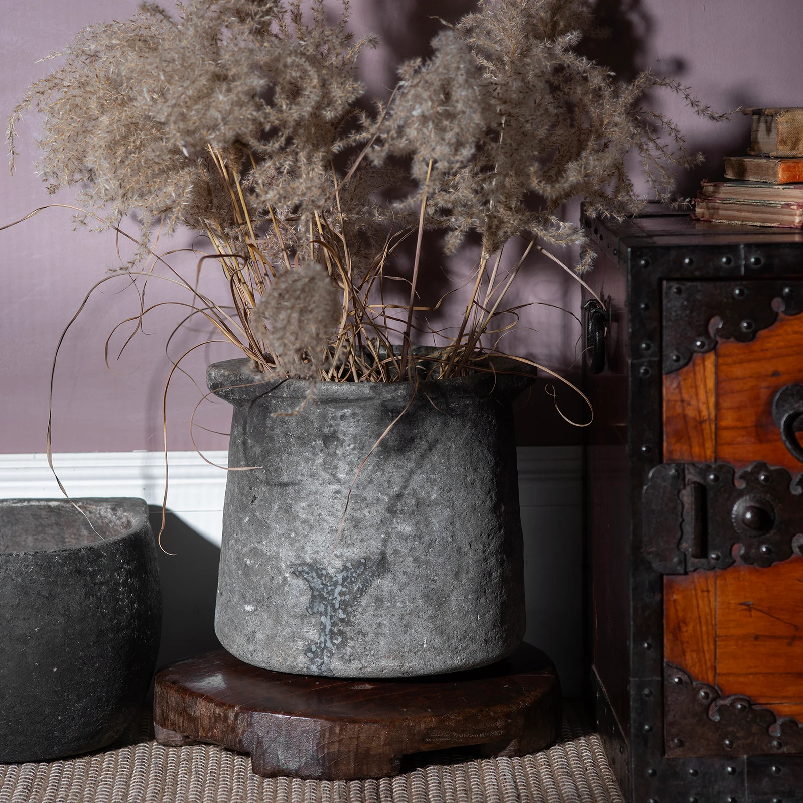 Vintage Indian Stone Plant Pot - Ca 1920's - Image 4