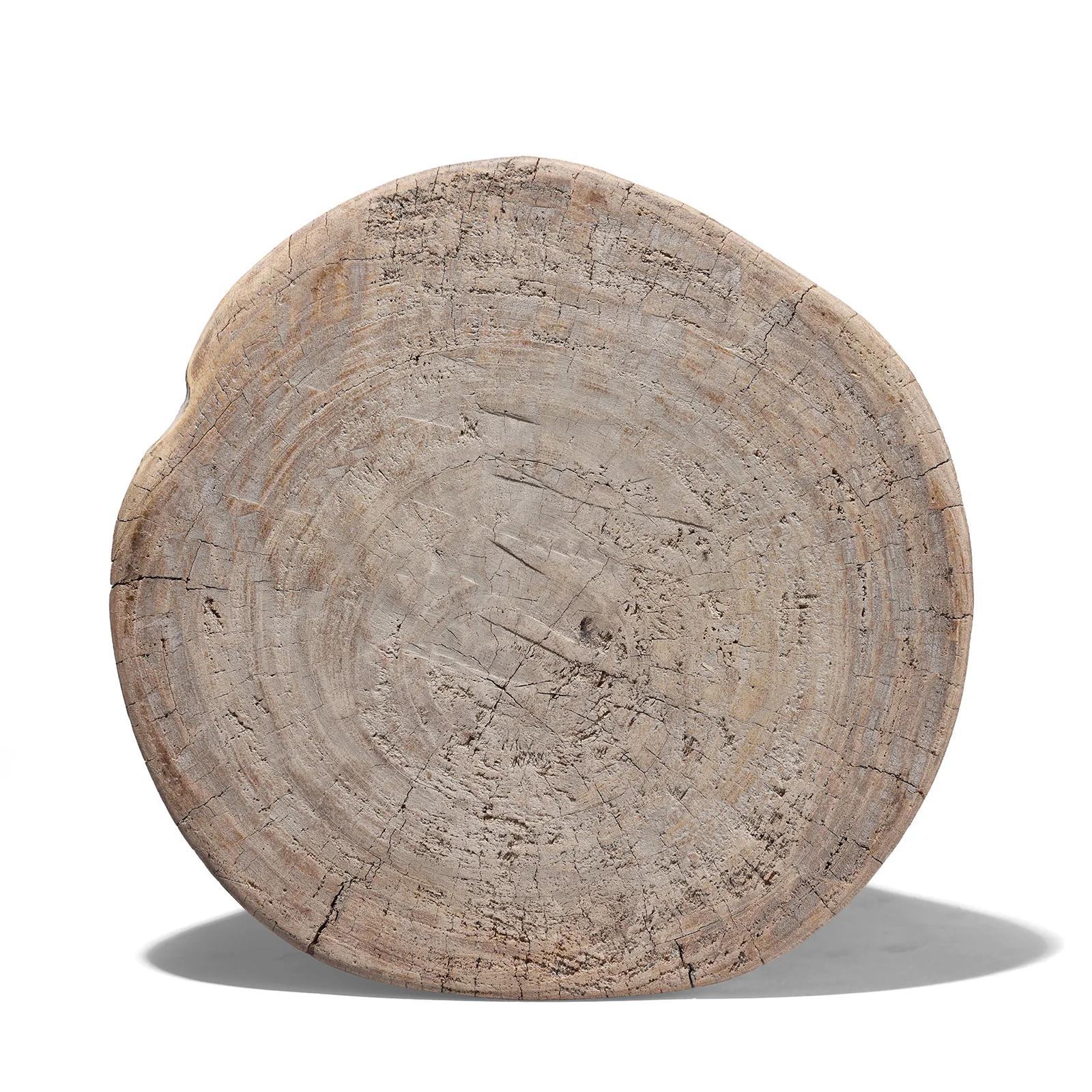 Vintage Neem Wood Stool From Himachal - Circa 60 Yrs Old - Image 4