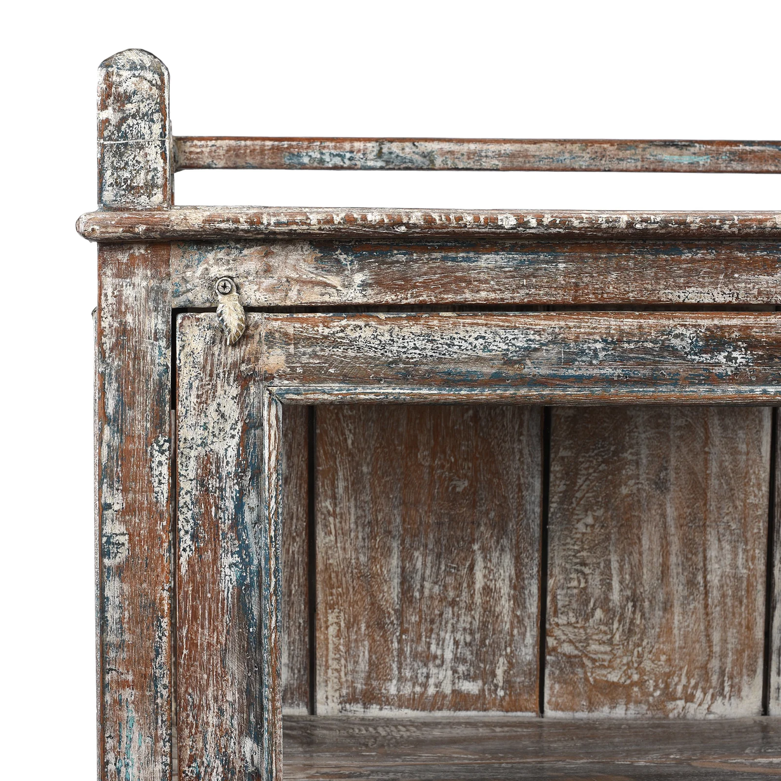 Painted Teak Glazed Indian Side Cabinet - Ca 1920 - Image 3