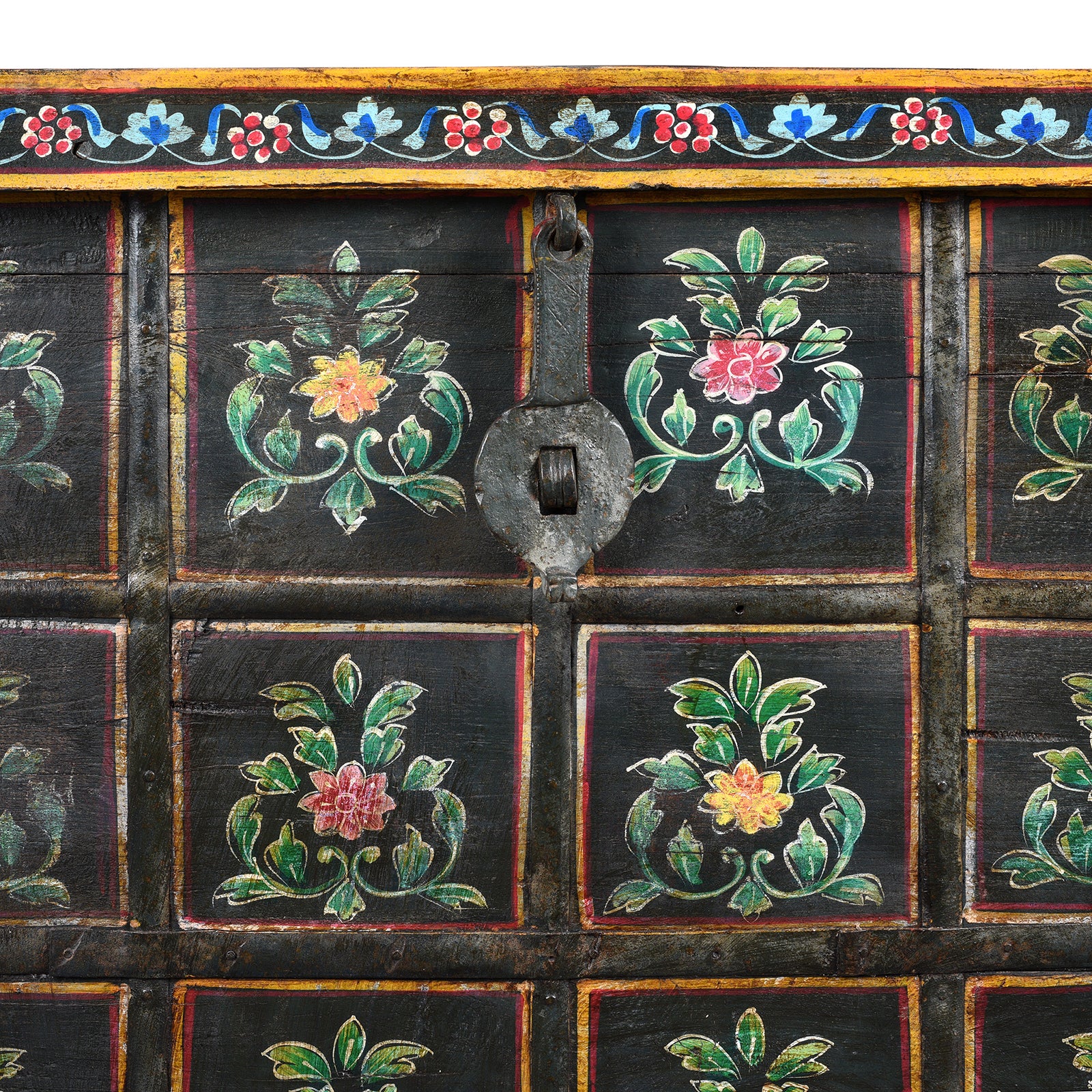 Vintage Painted Pithara Console Chest - Image 9