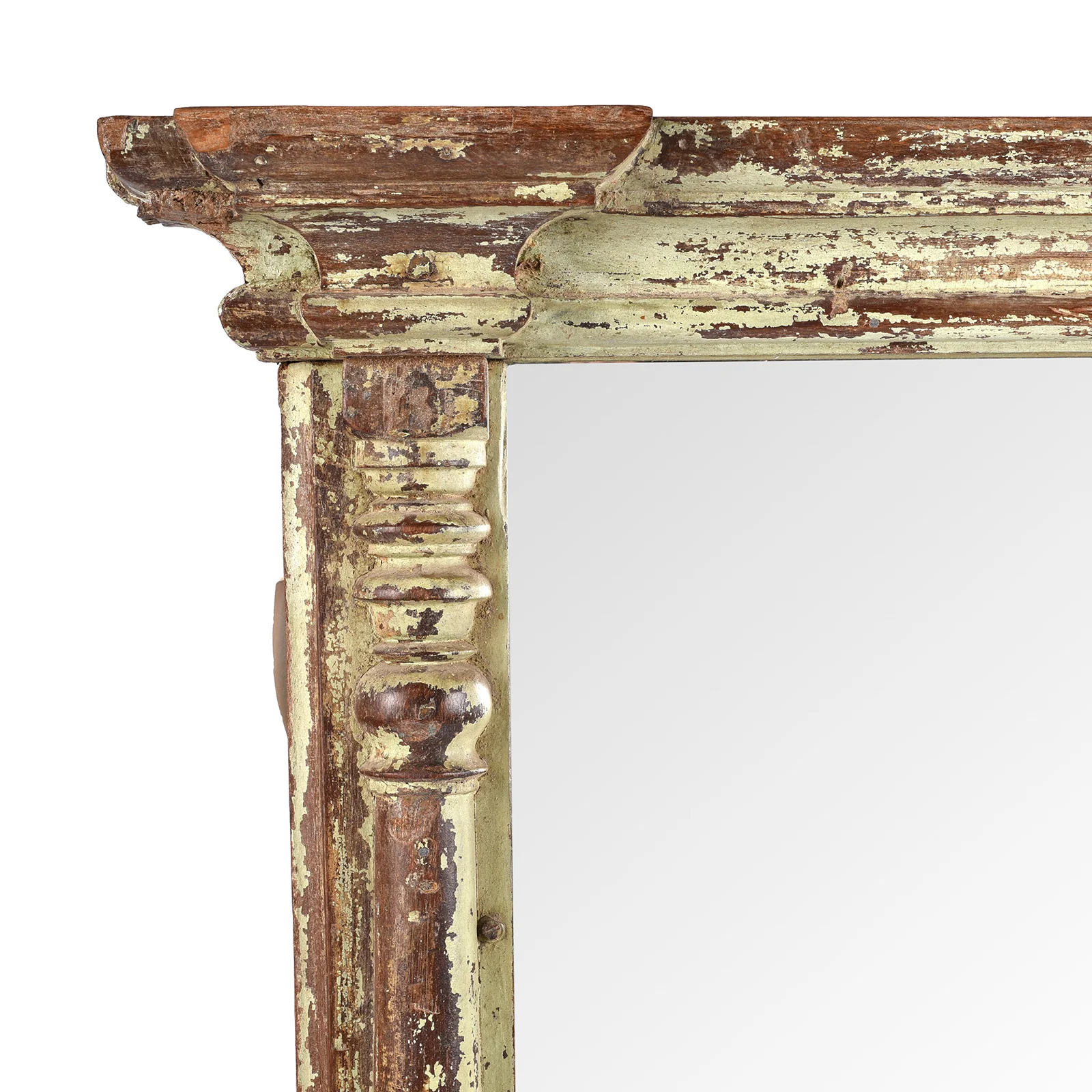Vintage Regency Style Painted Teak Mirror (93 x 99cm) - Image 2