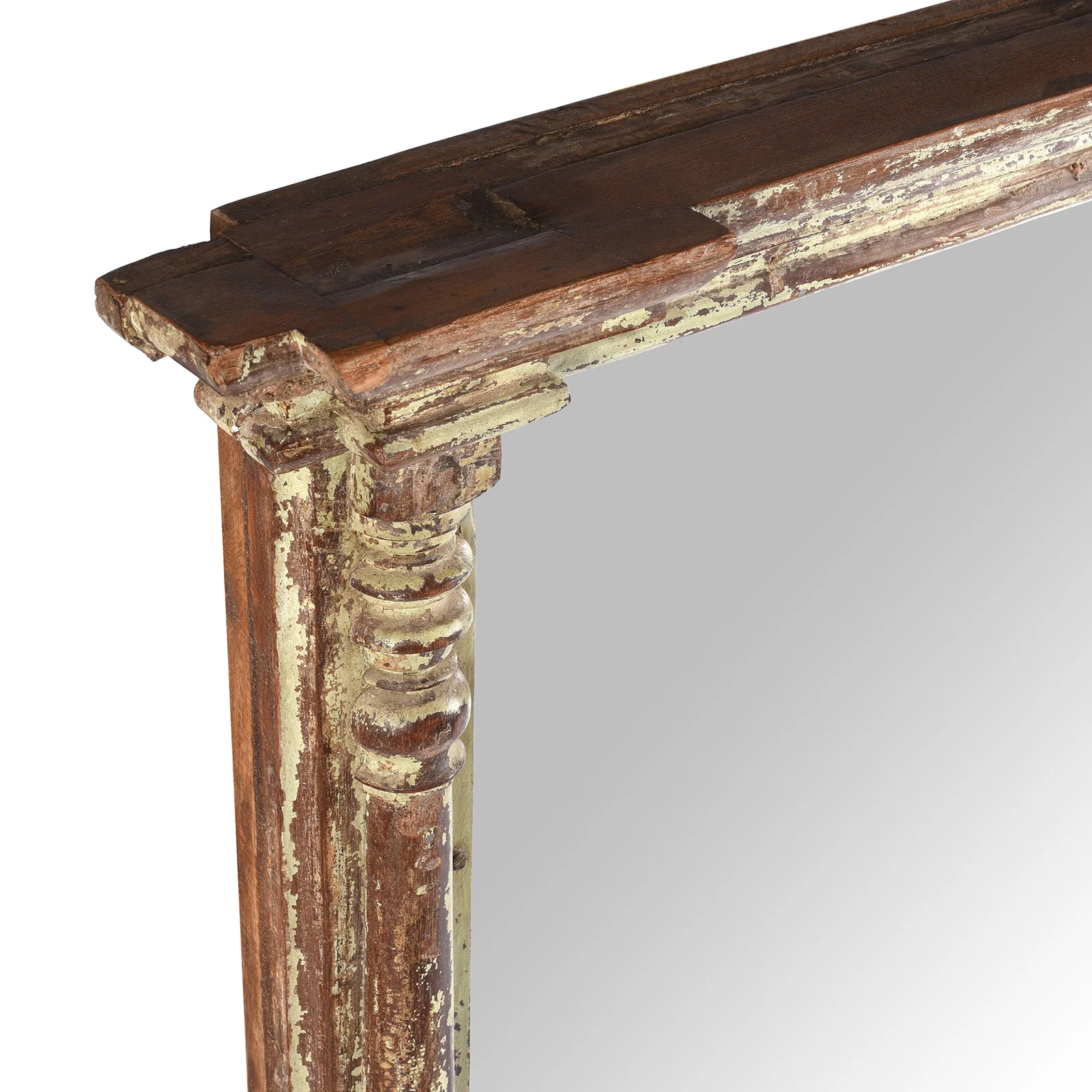 Vintage Regency Style Painted Teak Mirror (93 x 99cm) - Image 3
