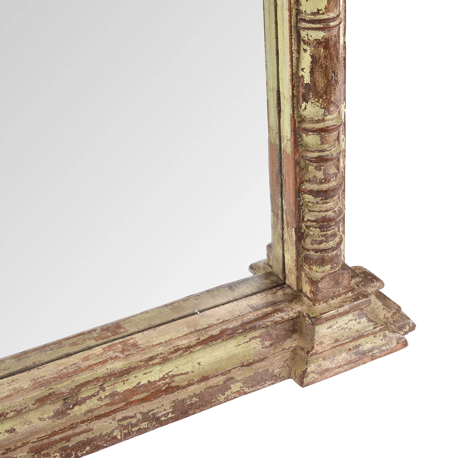 Vintage Regency Style Painted Teak Mirror (93 x 99cm) - Image 4