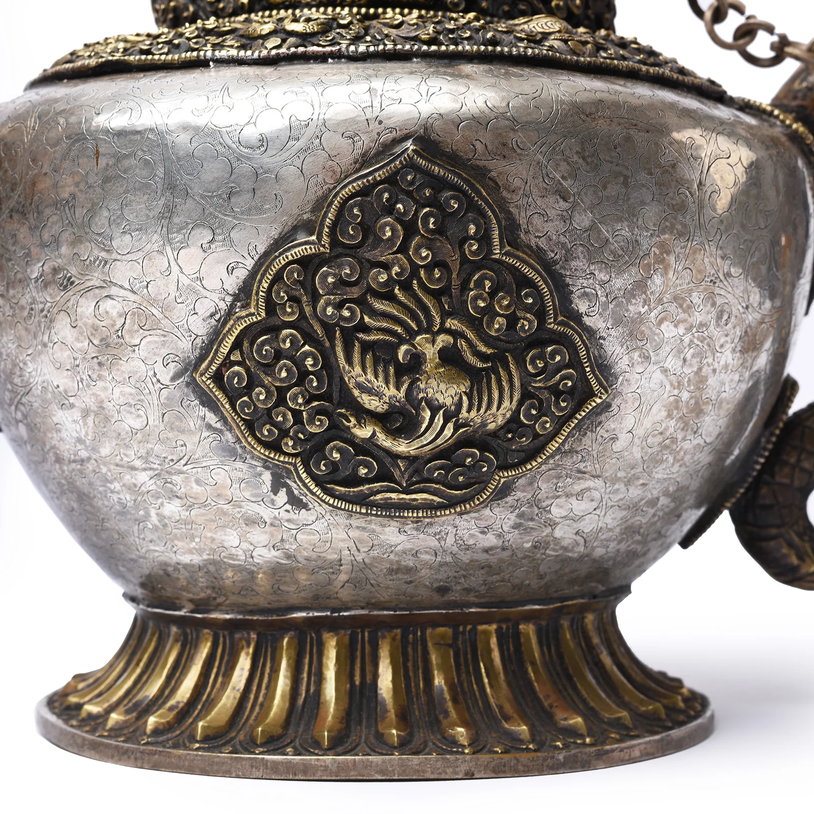Vintage Silver Plated Tibetan Teapot - 1970's - Image 9
