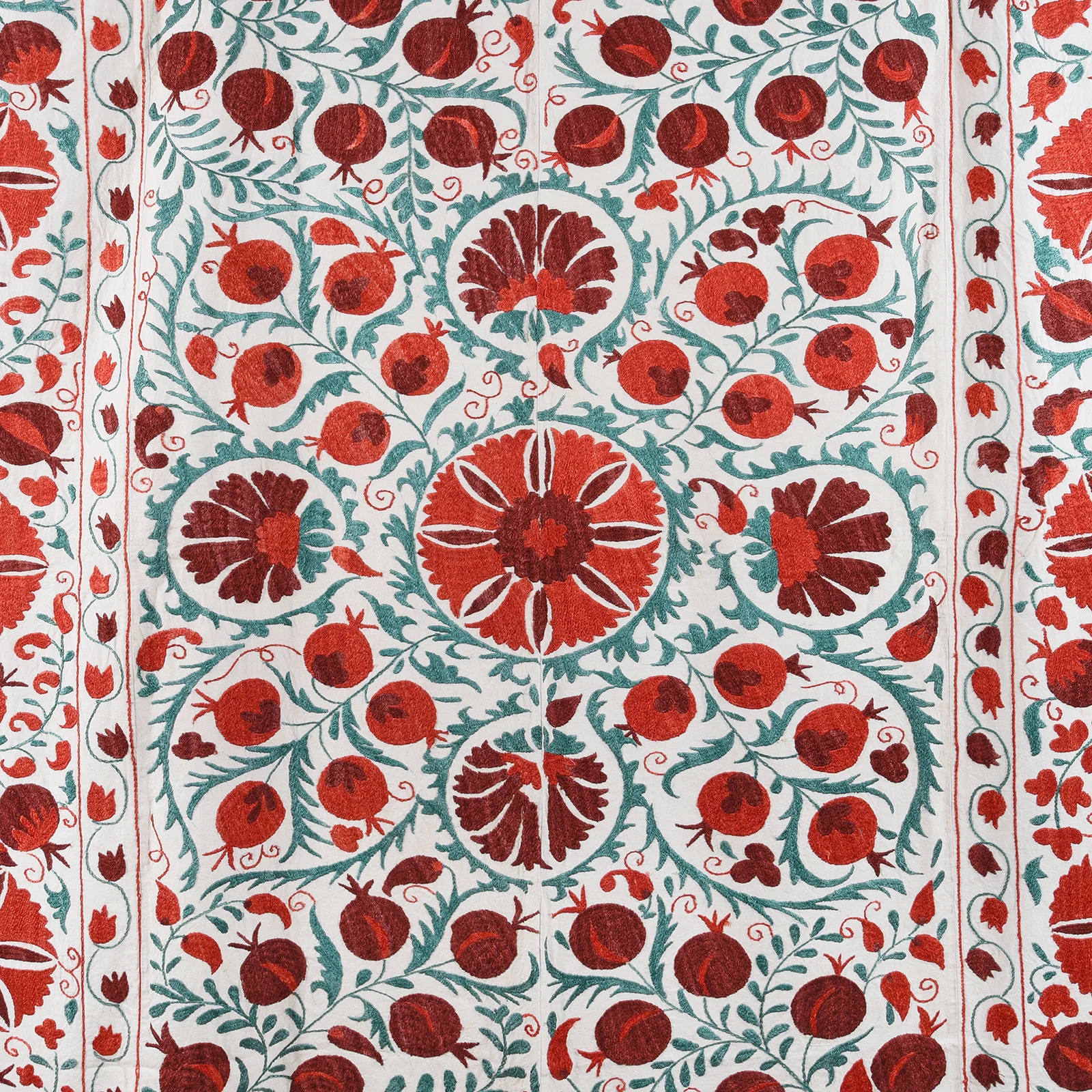 Vintage Suzani Embroidery Throw From Uzbekistan - Image 5