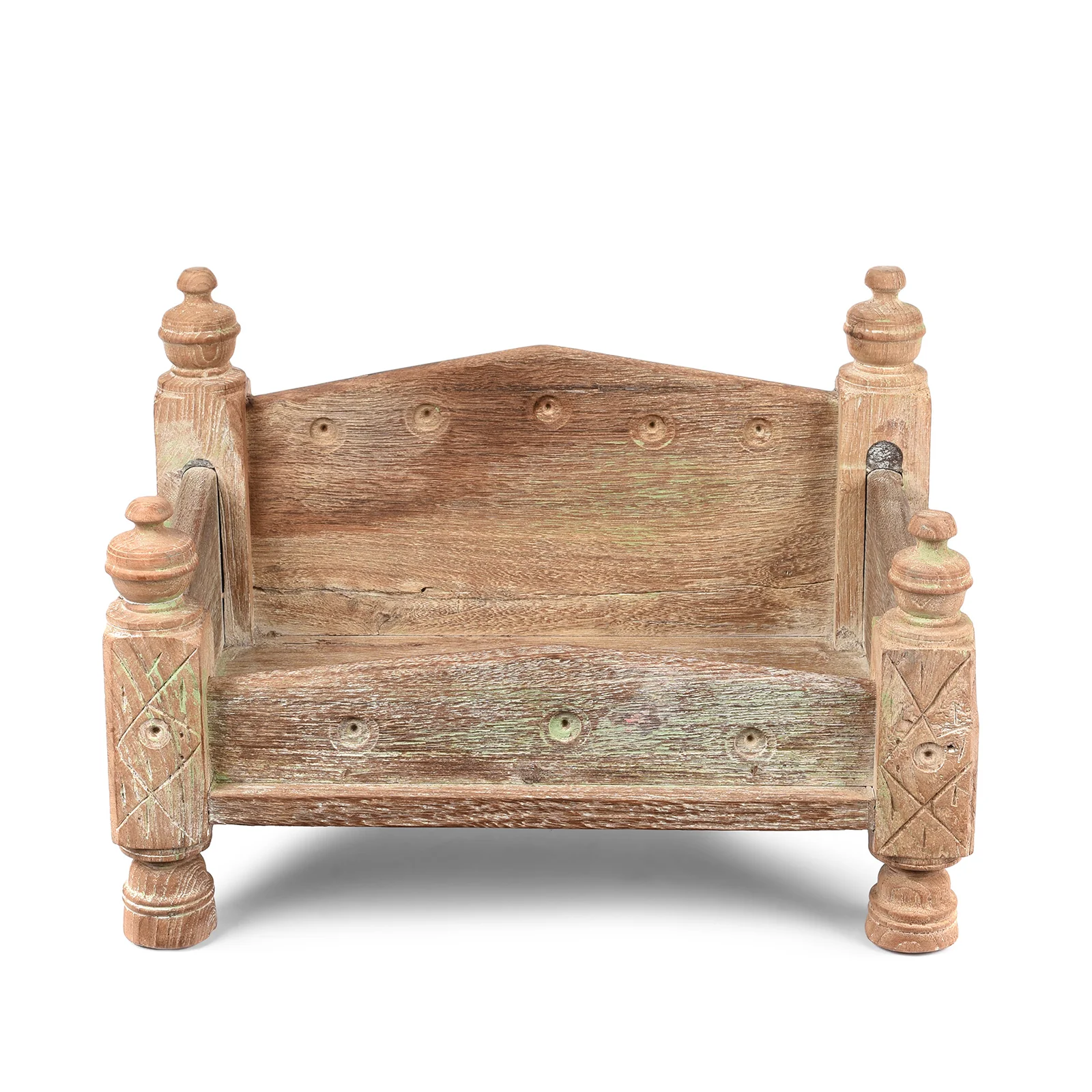 Vintage Teak Singhasan - Ca 1950's - Image 2