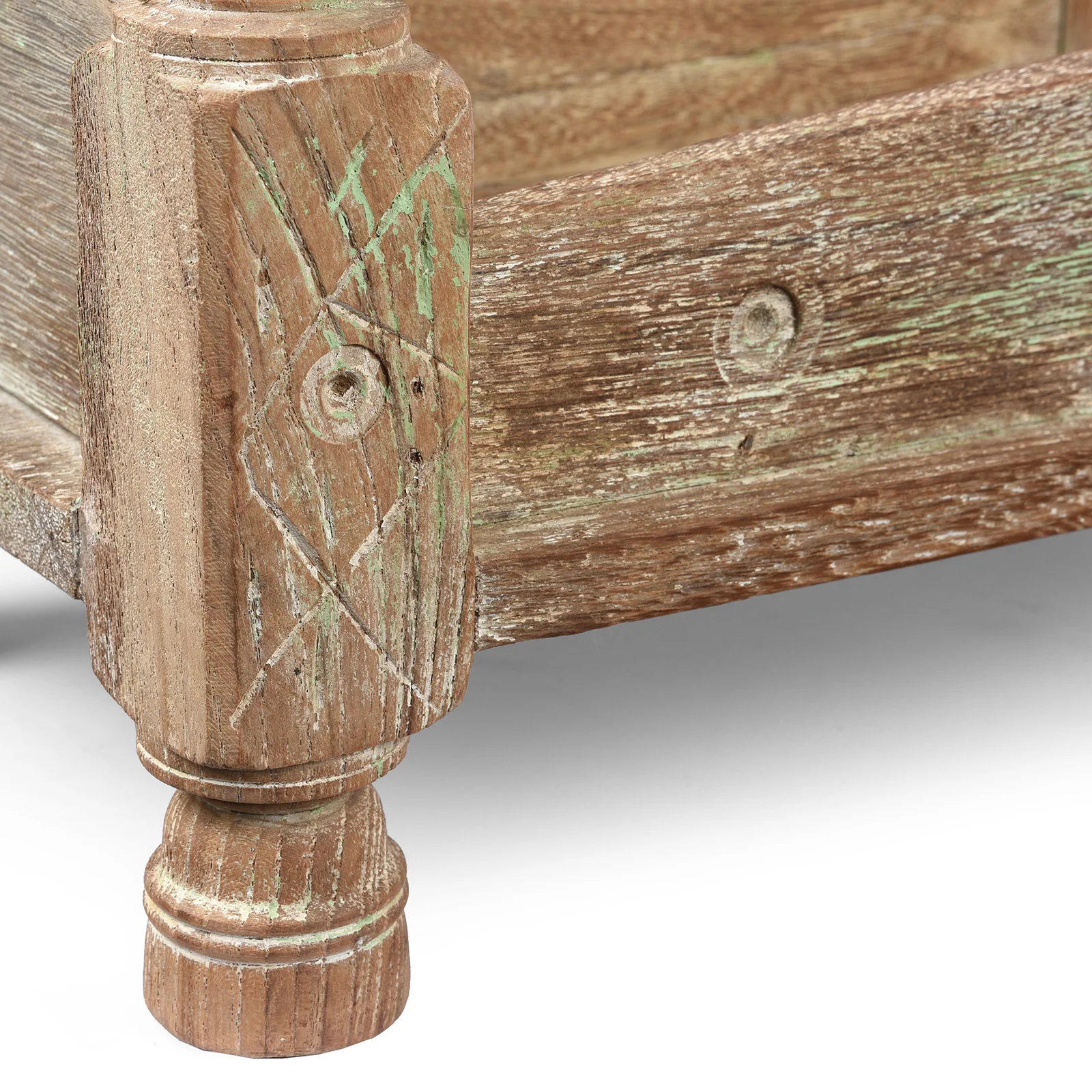 Vintage Teak Singhasan - Ca 1950's - Image 3