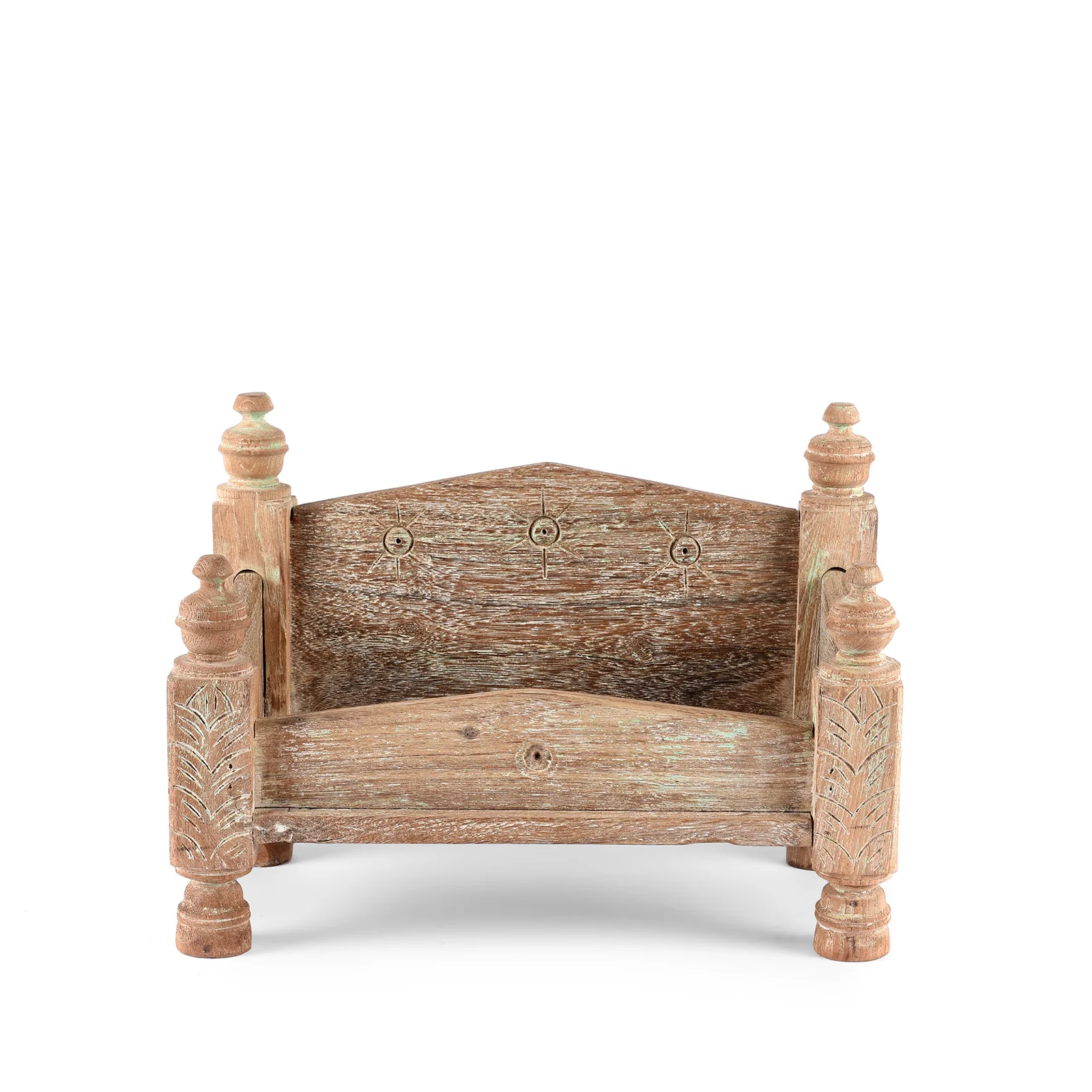 Vintage Teak Singhasan - Ca 1950's - Image 2