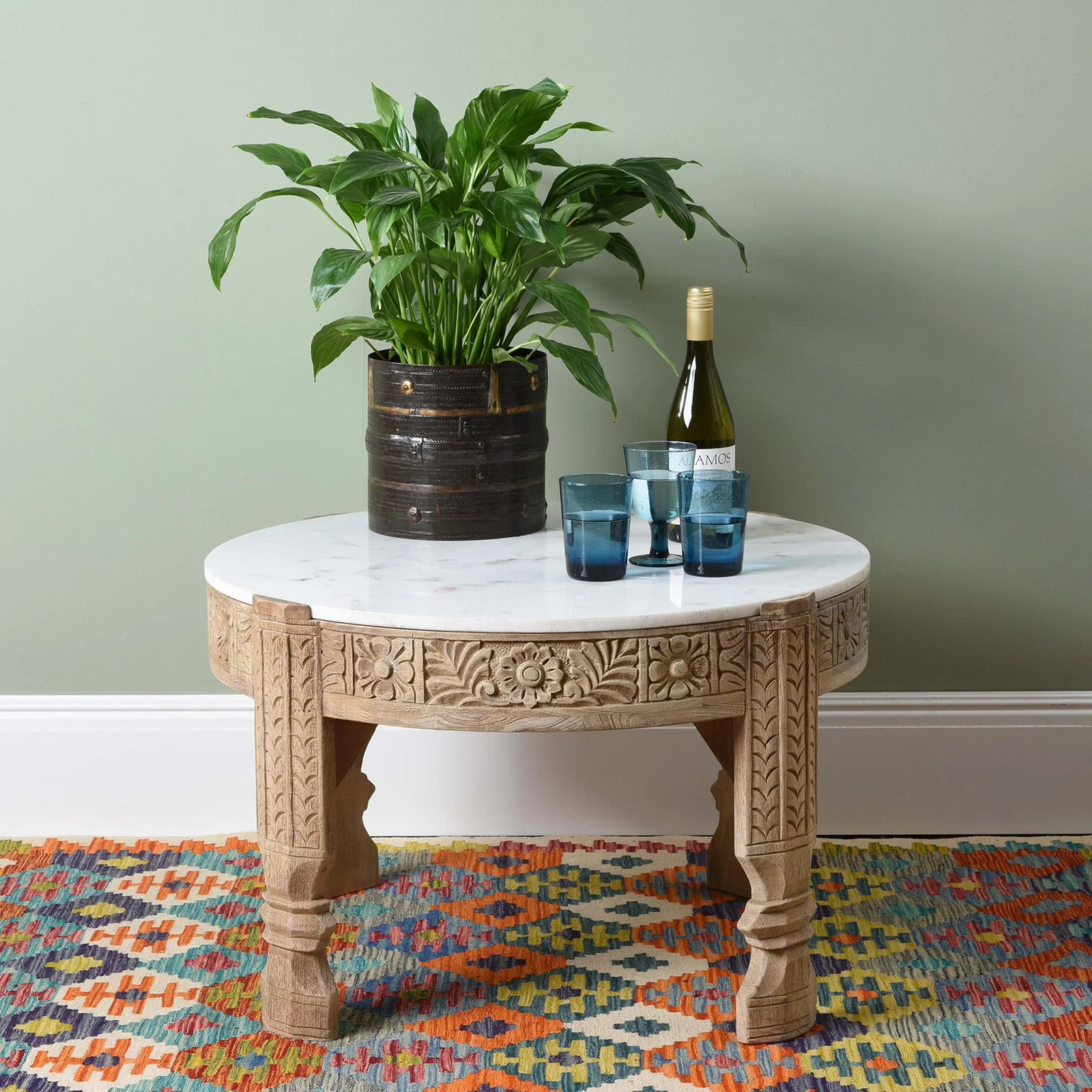 Marble Top Chukki Coffee Table