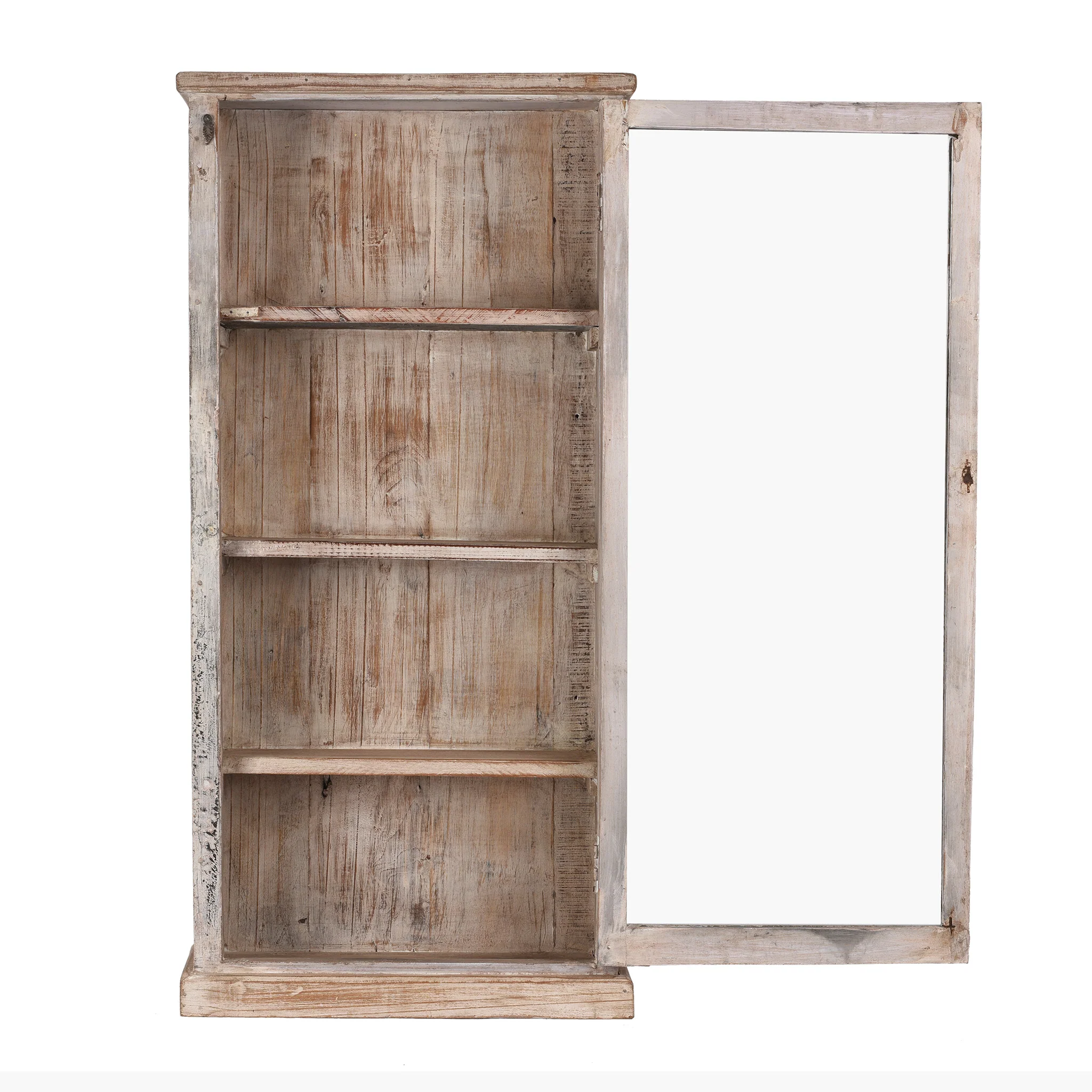 White Painted Glazed Wall Cabinet - Ca 1920 - Image 3