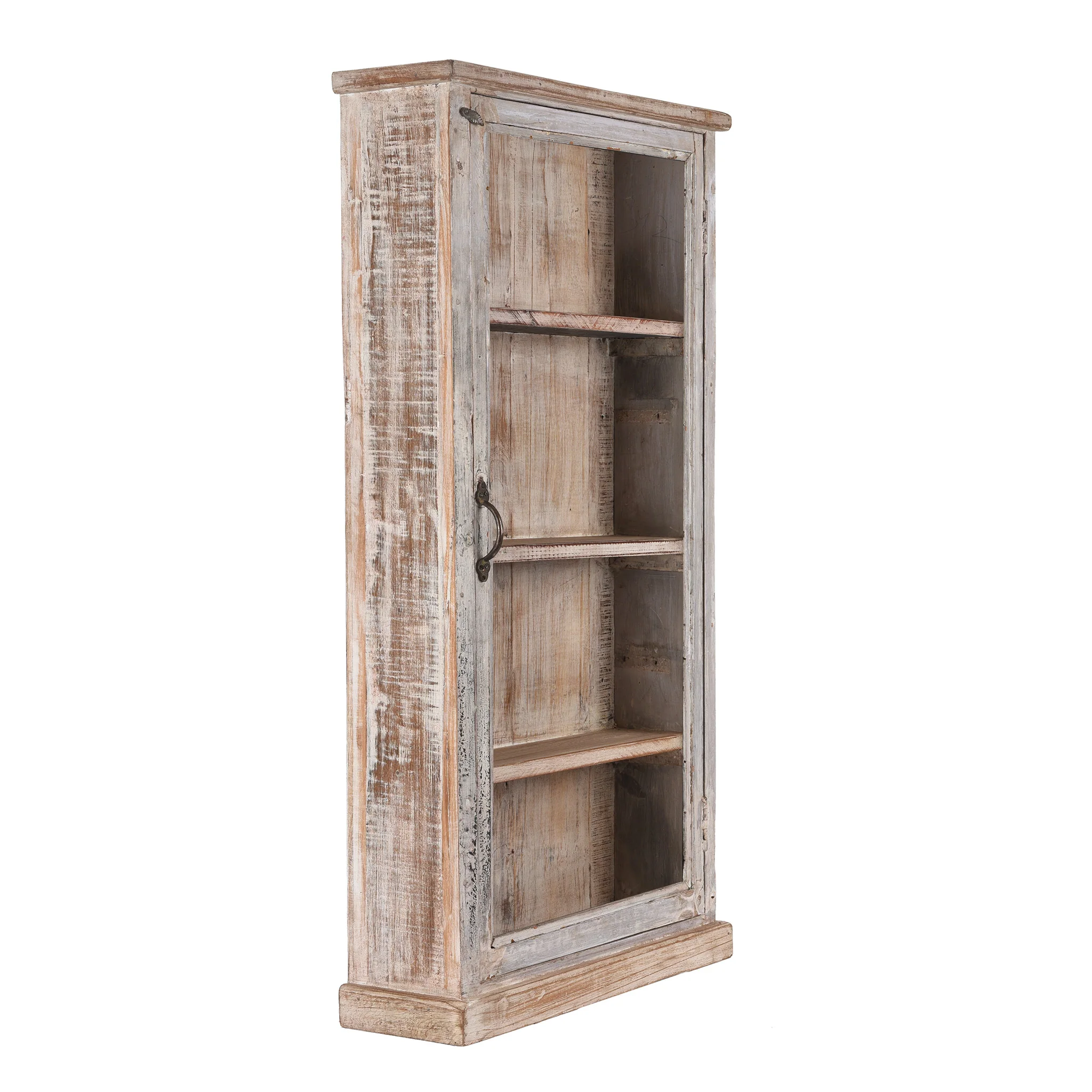 White Painted Glazed Wall Cabinet - Ca 1920 - Image 4