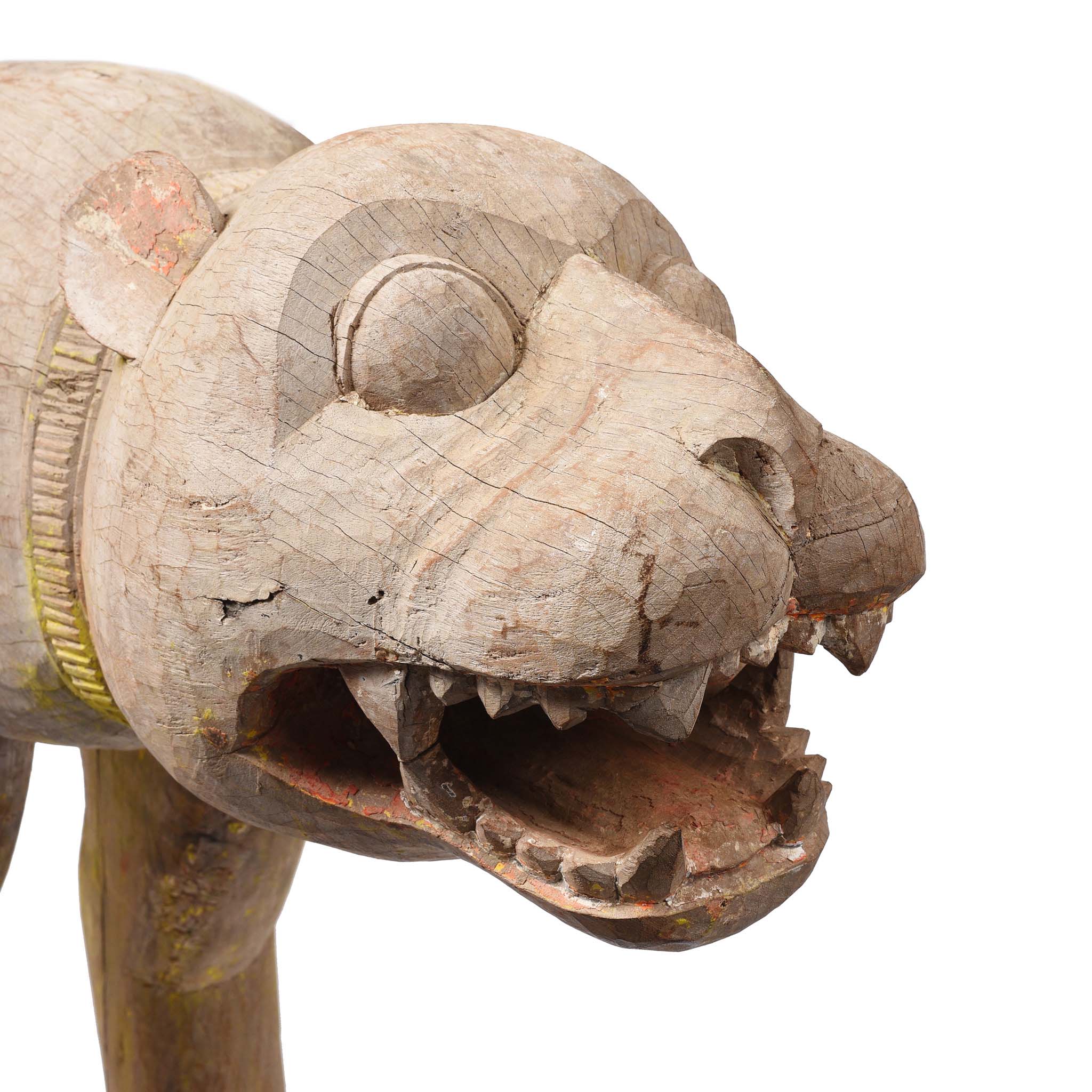 Wooden Bhuta Tribal Tiger Statue From - Ca 1920 - Image 3