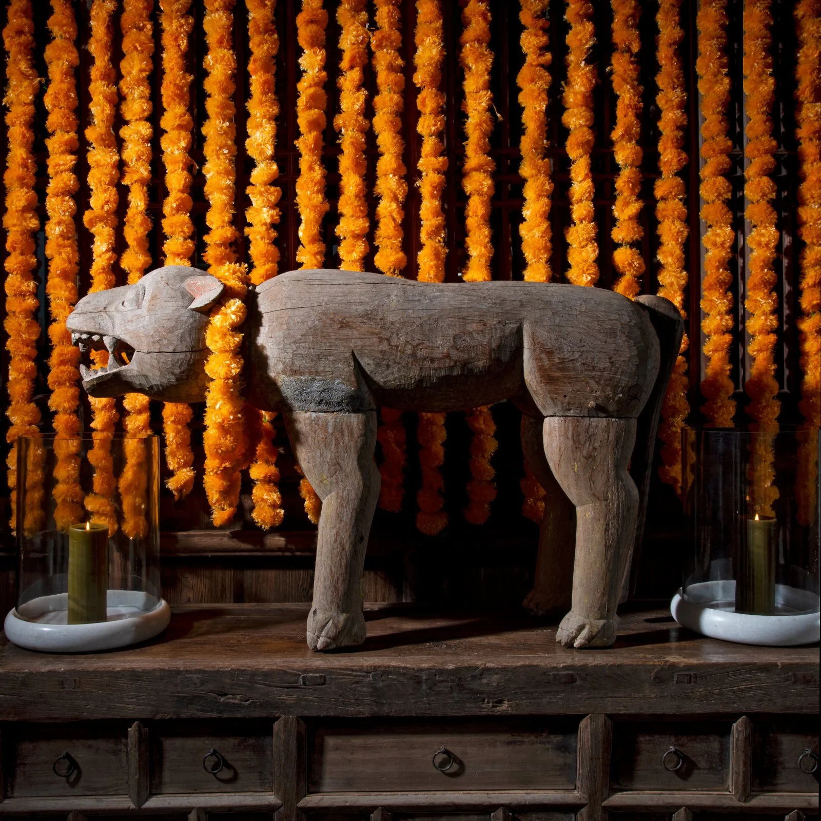 Wooden Bhuta Tribal Tiger Statue From - Ca 1920 - Image 4