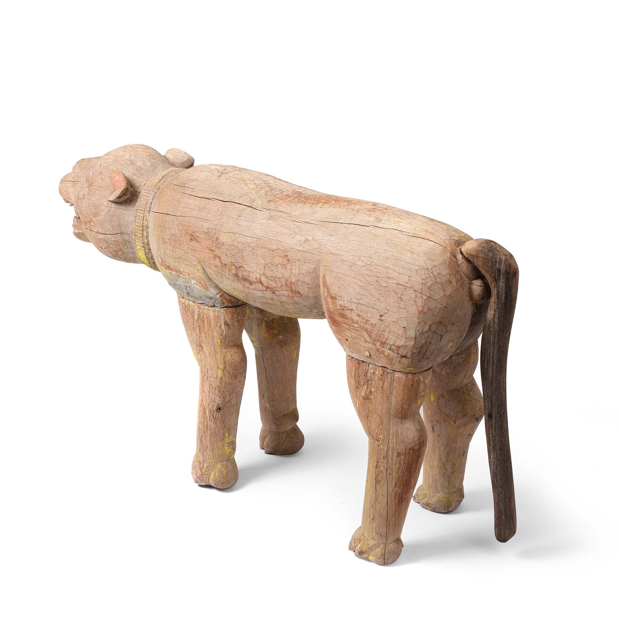 Wooden Bhuta Tribal Tiger Statue From - Ca 1920 - Image 7