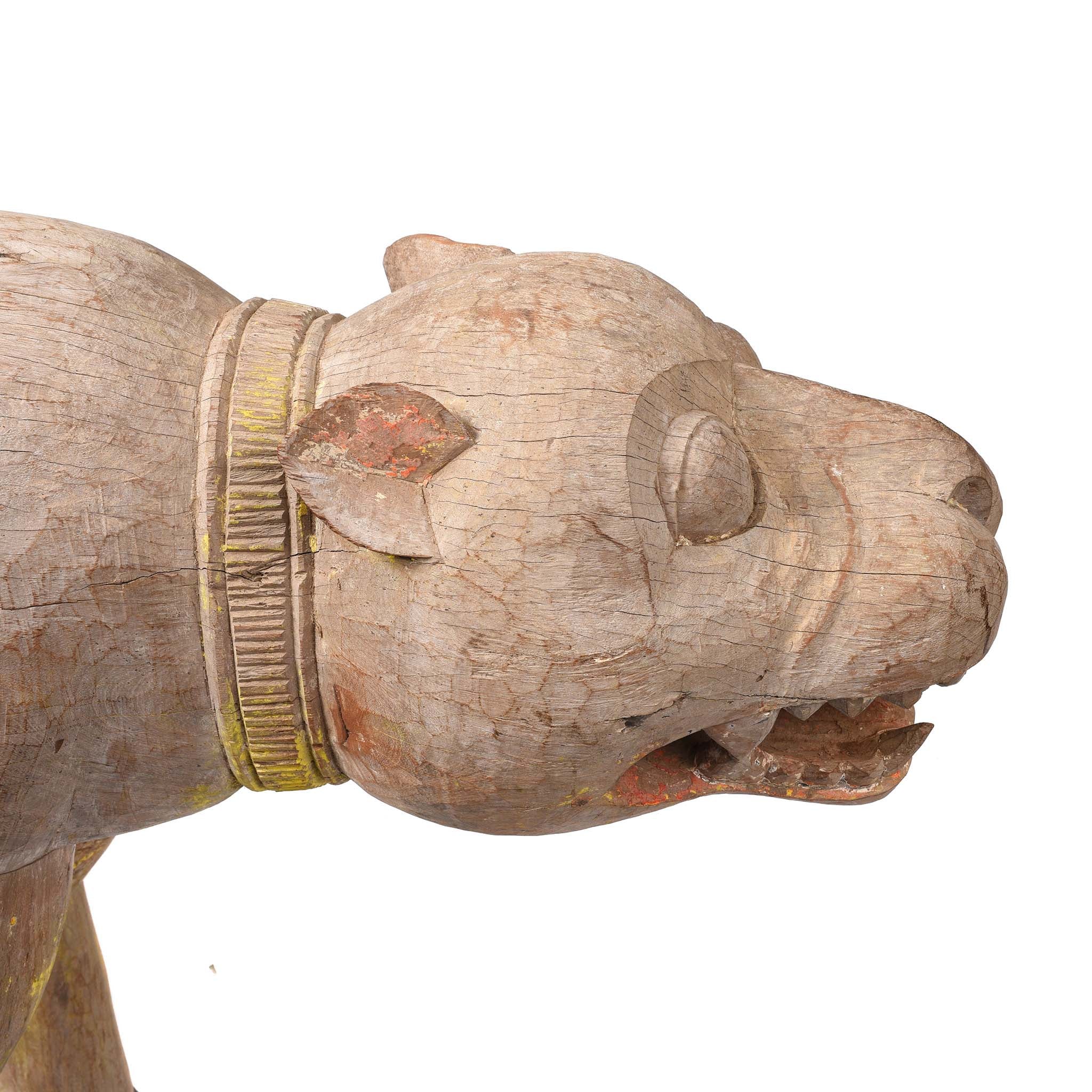 Wooden Bhuta Tribal Tiger Statue From - Ca 1920 - Image 9